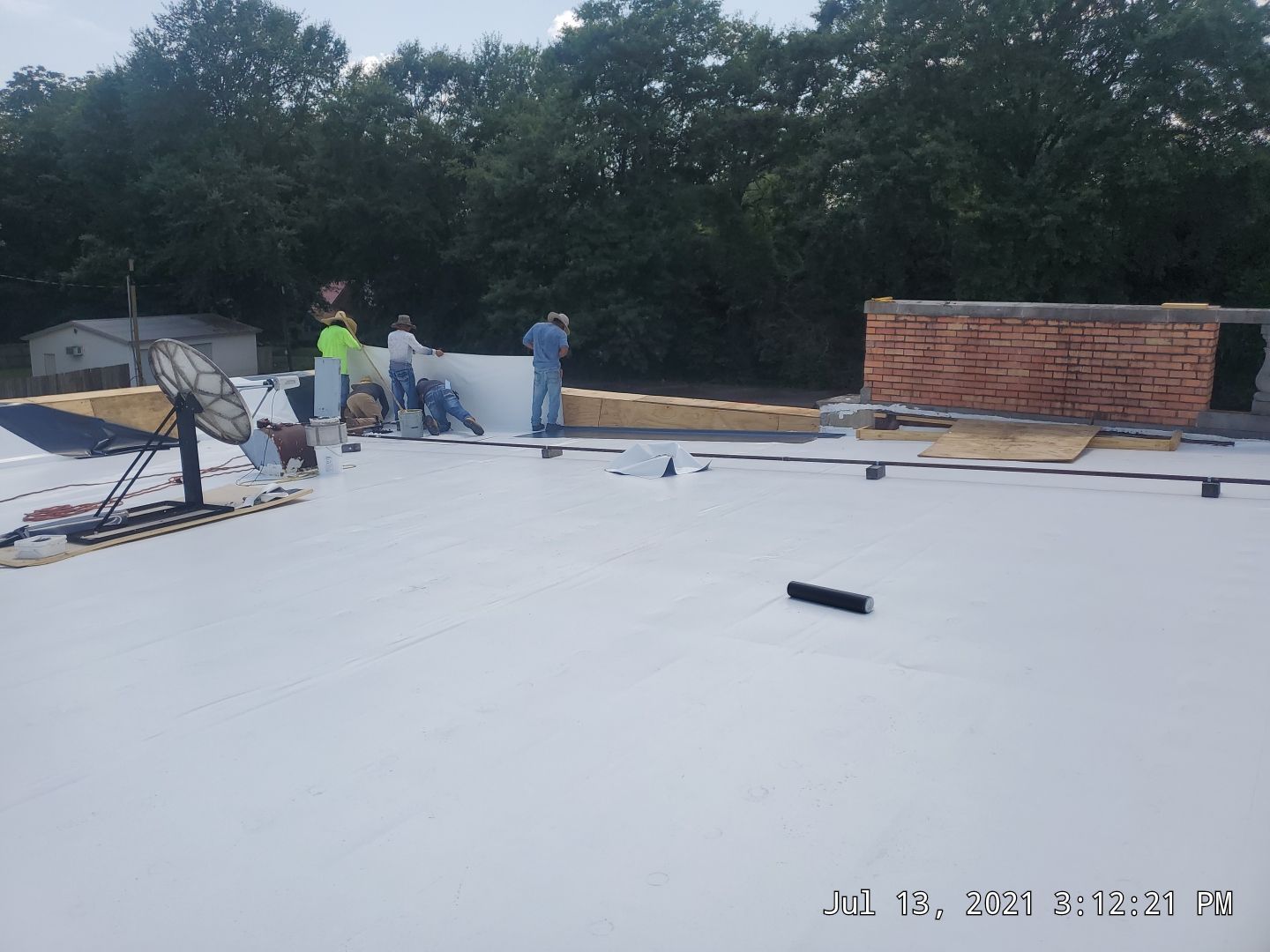 Commercial Roofing Installation using 50 mil PVC by Hostetler Roofing