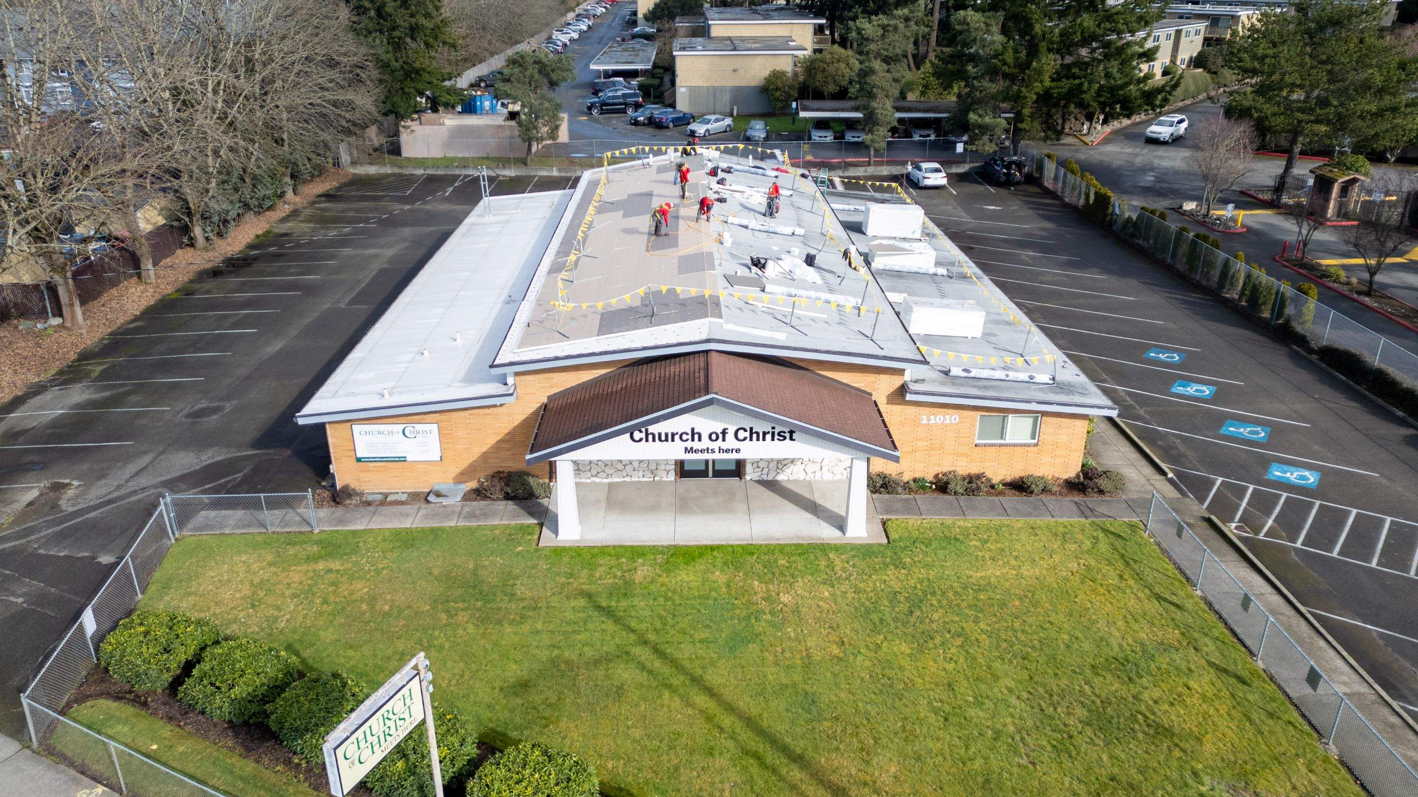 Kent Church - Reroof Project (Overlay) by Fields Roof Service Inc