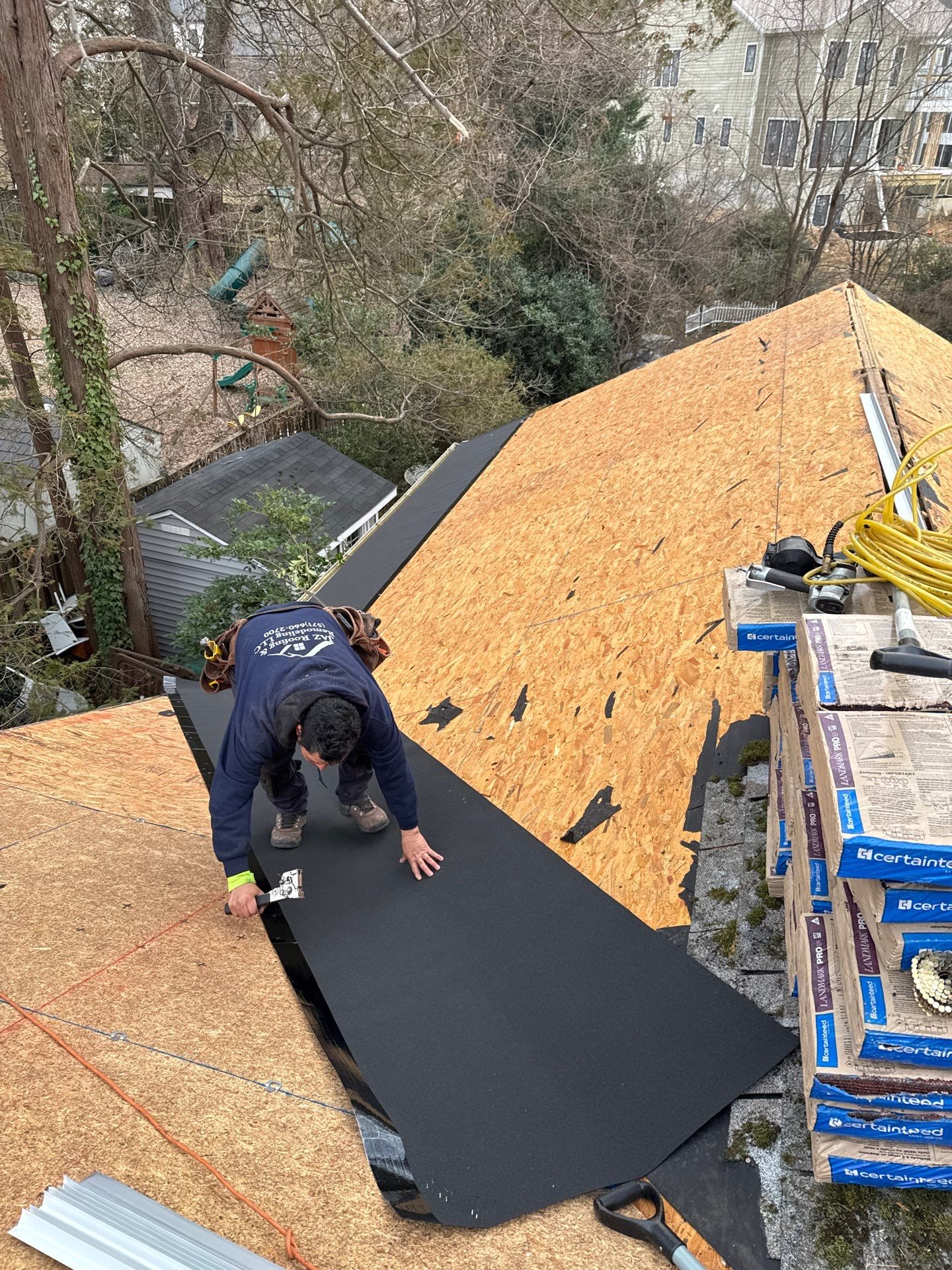 Arlington :Residential Roof Replacement with CertainTeed Landmark Pro in Max Def Red Oak  by RM Banning, Inc.