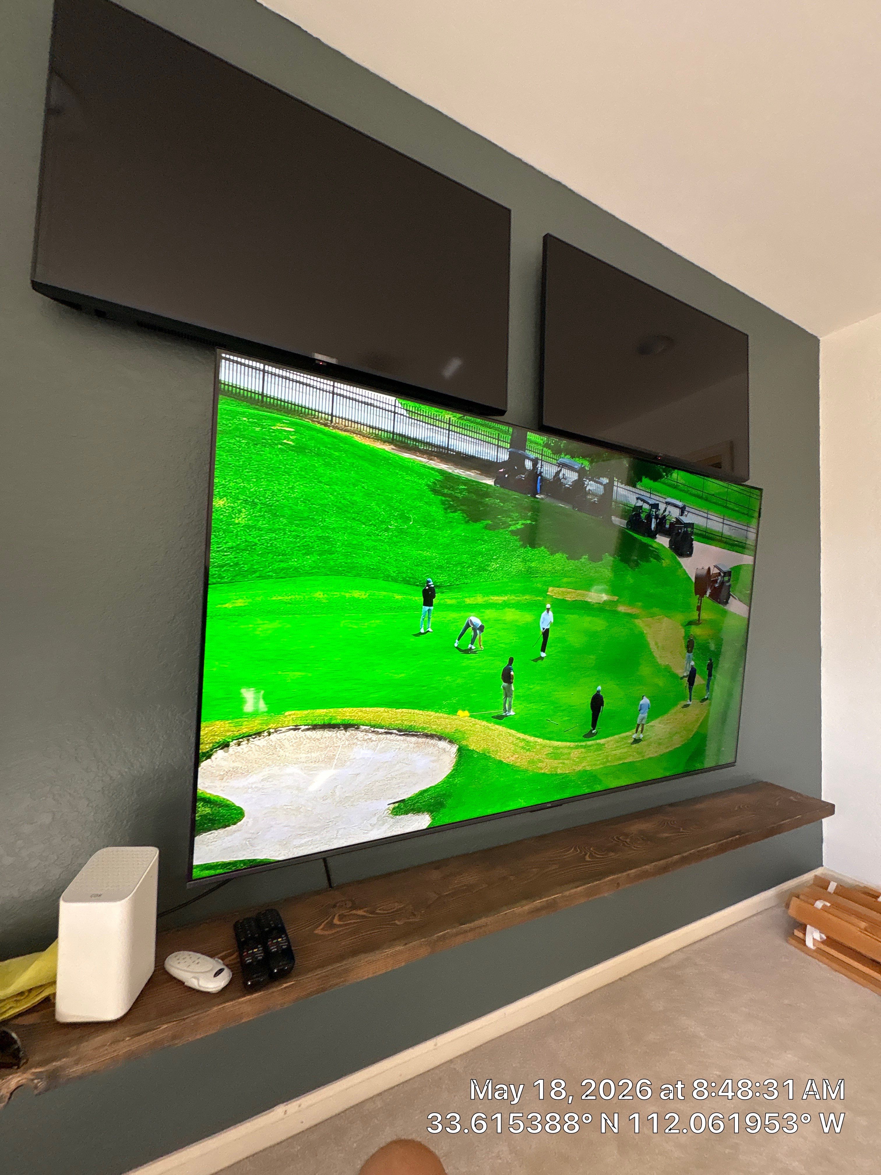 Modern Ceiling Fan and Media Wall Installation in Phoenix by CompanyCam Sales Demo