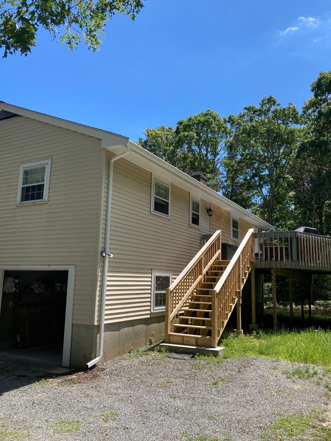 East Falmouth Installation of Leaf Relief Gutter System by Gutter Pro Enterprises