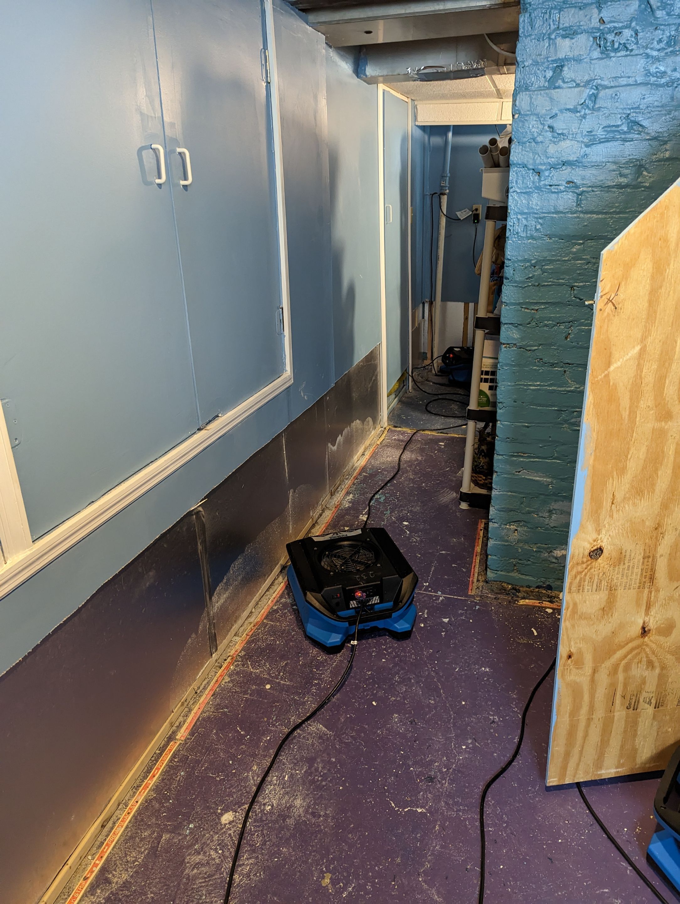 Water Mitigation with Equipment Set by ANR Restoration