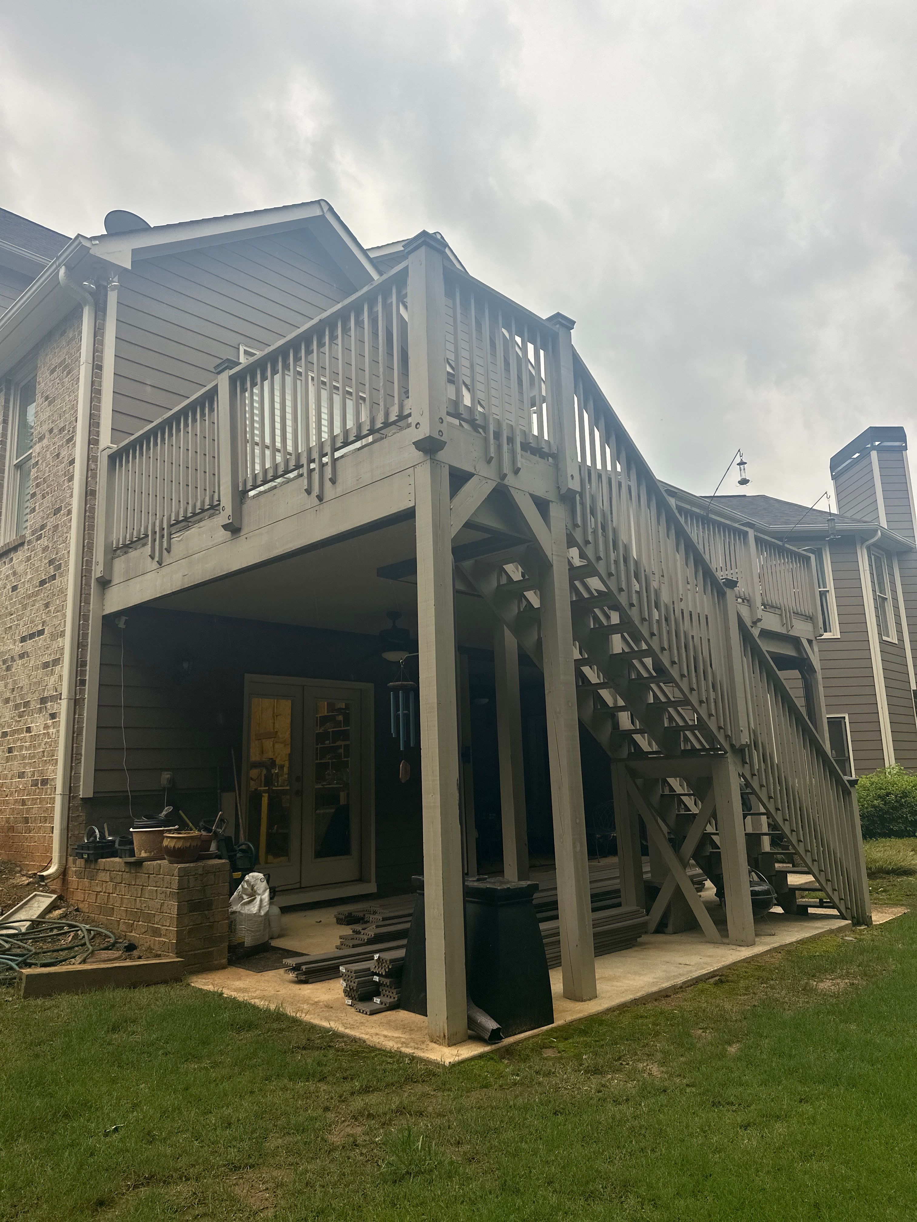 Woodstock, GA Deck Resurface using Trex Enhance Natural Series in the Rocky Harbor Color by Nelson Exteriors 
