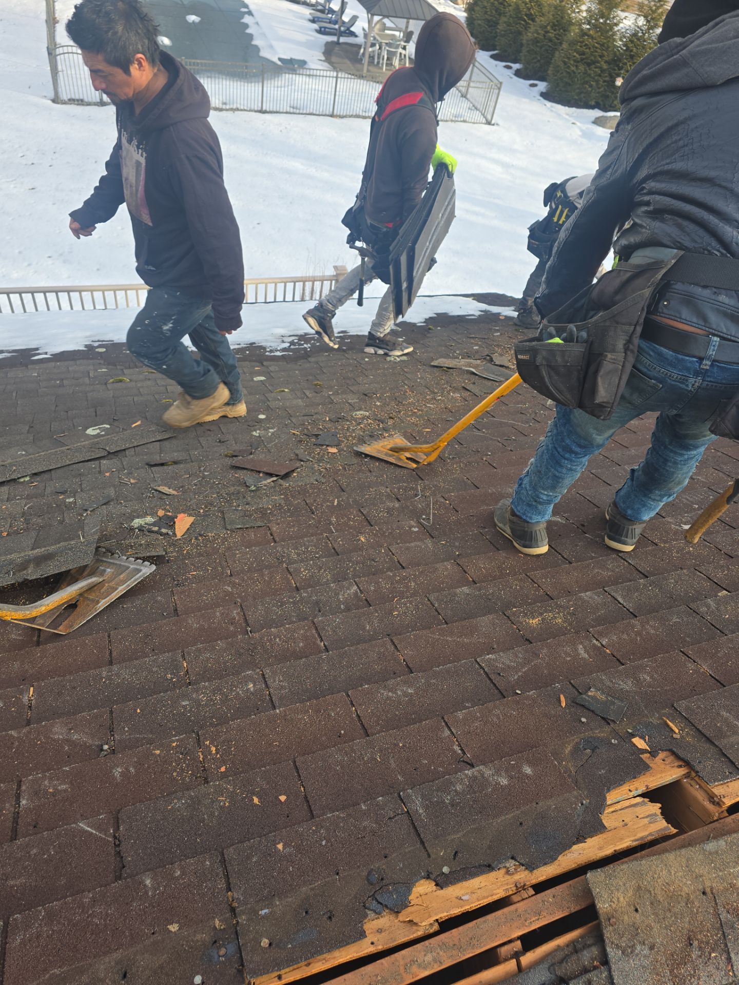 Residential Roofing Installation using Owens Corning Duration Driftwood Siding Installation Using Cedar Impressions Pacific Blue by A Plus Exterior