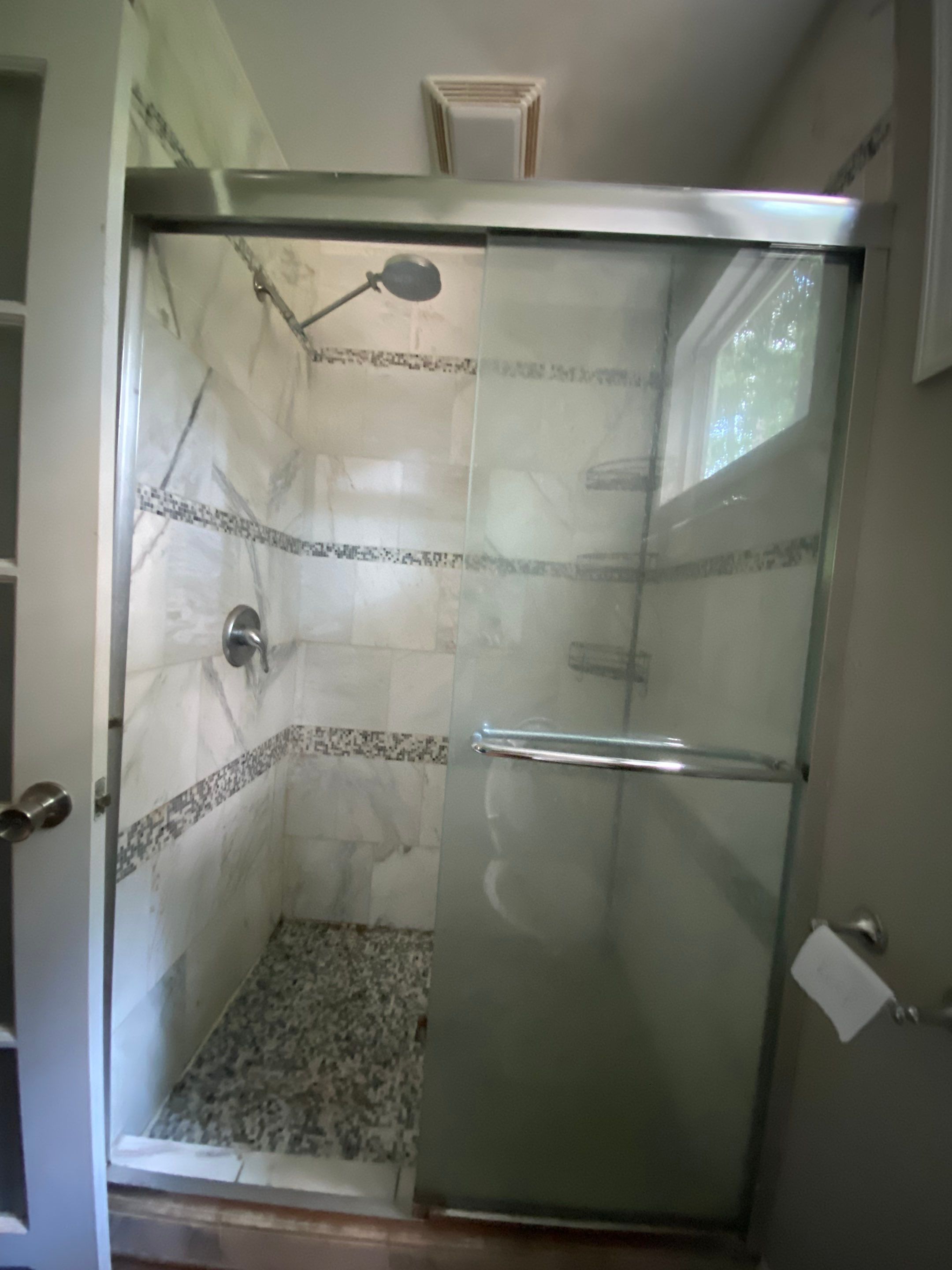 Decatur Bathroom Renovation Featuring Walk-In Shower and Tile Upgrades by Swift Home Renovations