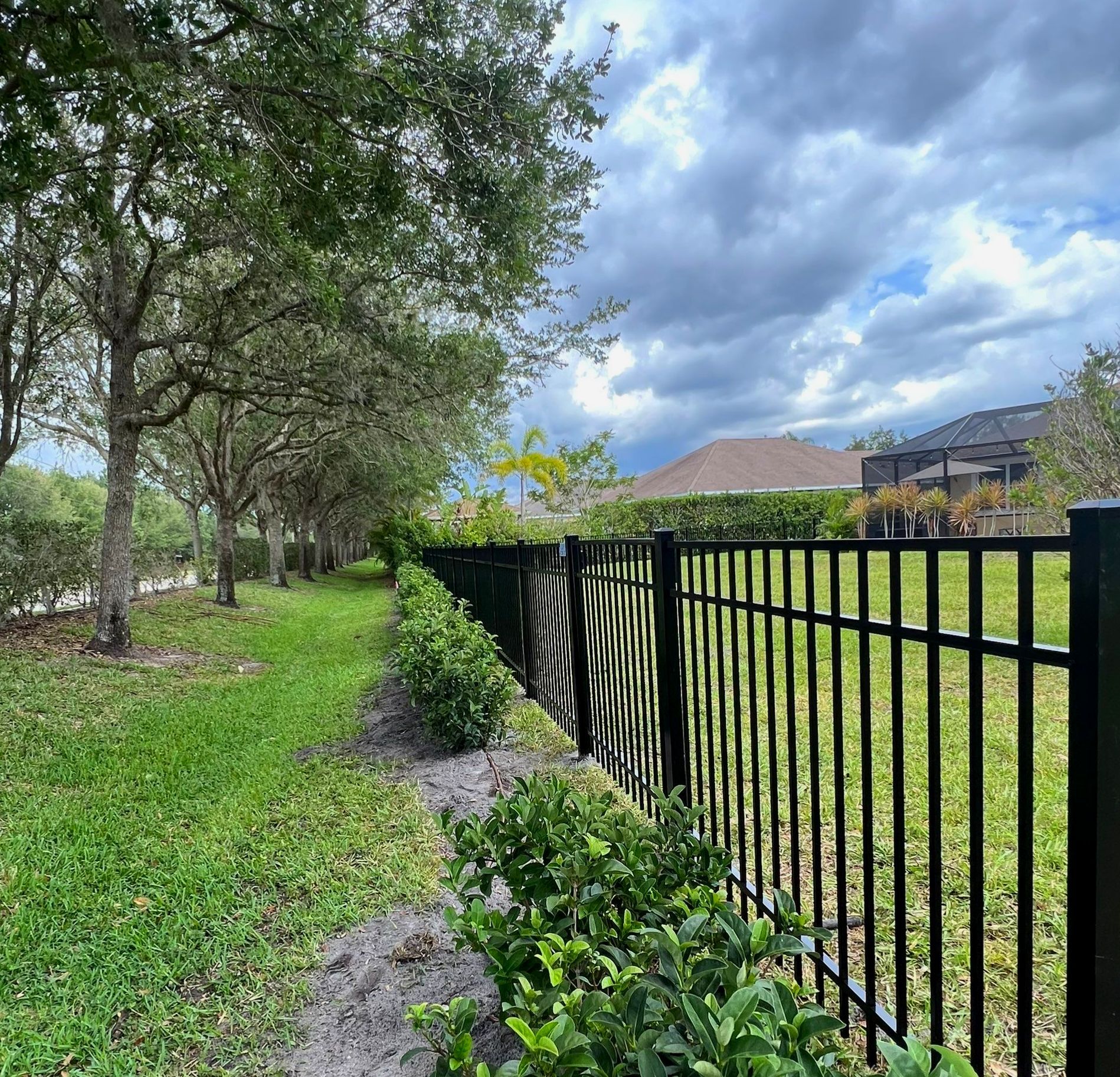Aluminum Fence Installation using Black 3 Rail Aluminum Fence by Asap fence and gates, LLC