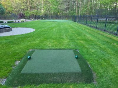 Custom Backyard Putting Green and Practice Tee in Canfield