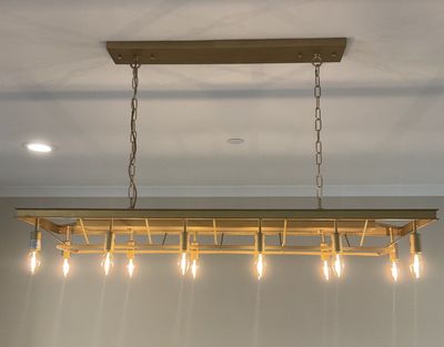 Dining Room Fixture Installed + Receptacles Relocated