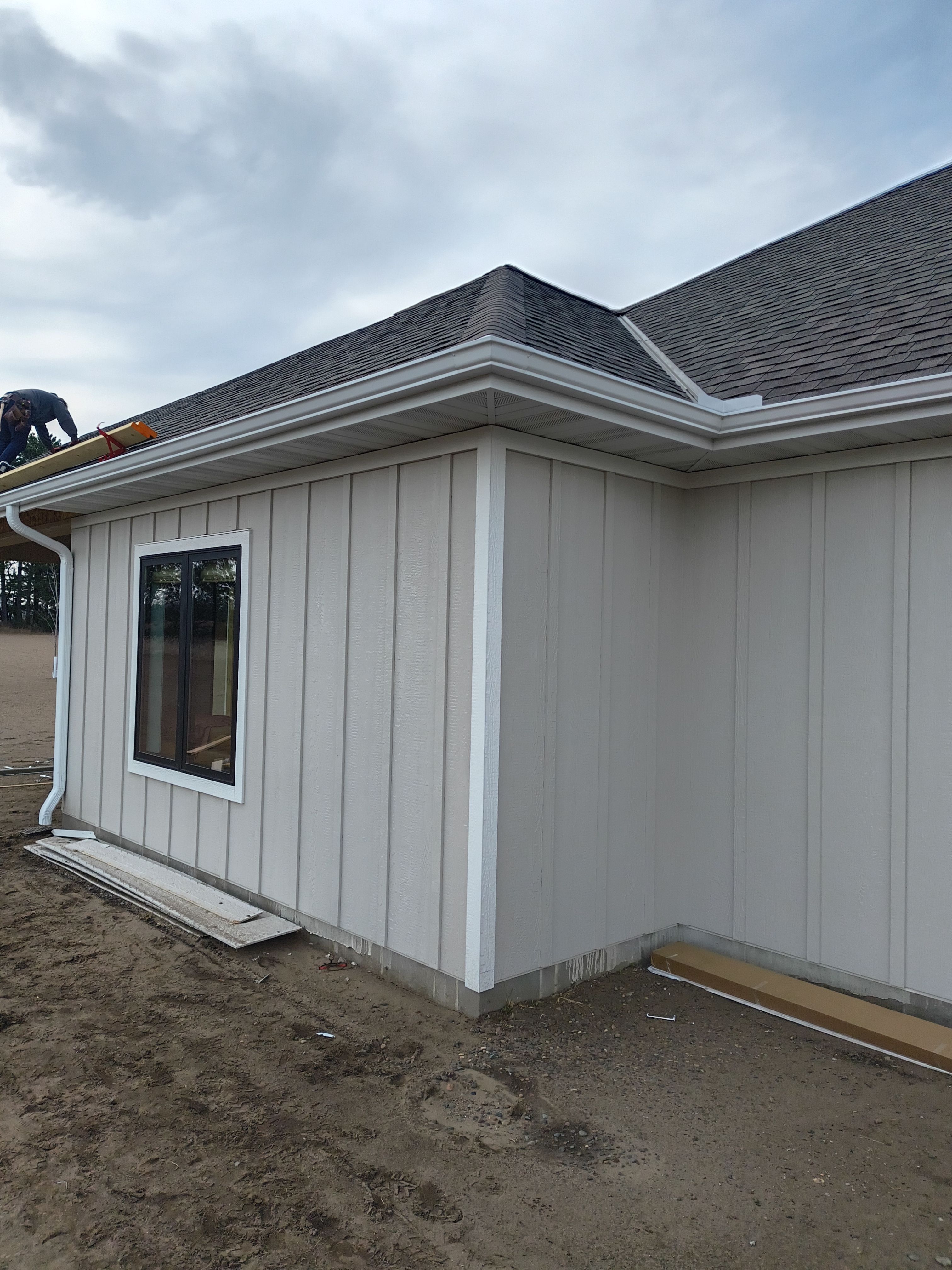 Seamless gutter Installation with Underground System | Princeton, MN  by Next Level Seamless Gutters / Exteriors Inc.