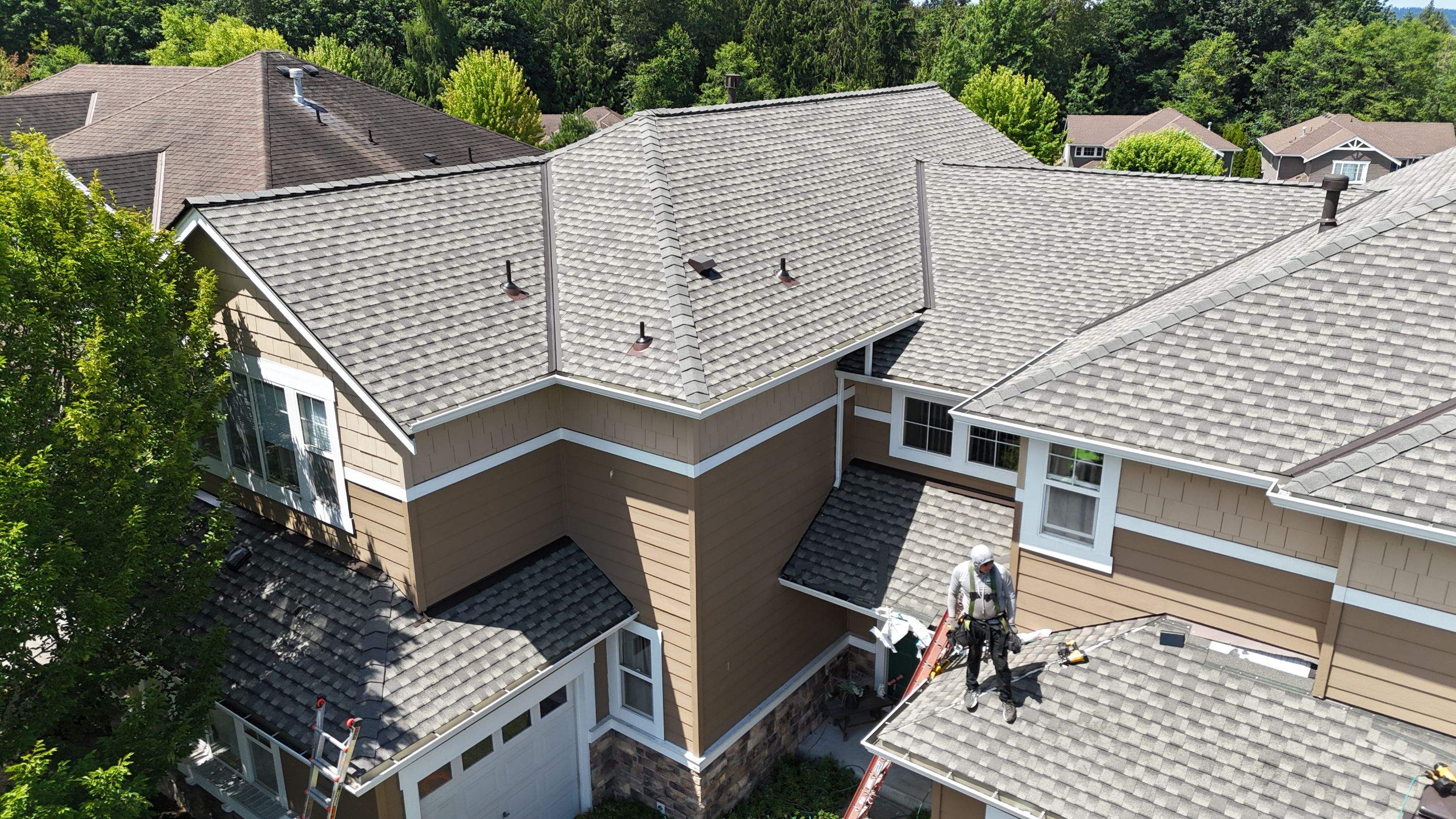 Residential Roofing Installation using GAF UHDZ Shingles by Roofing Formula LLC