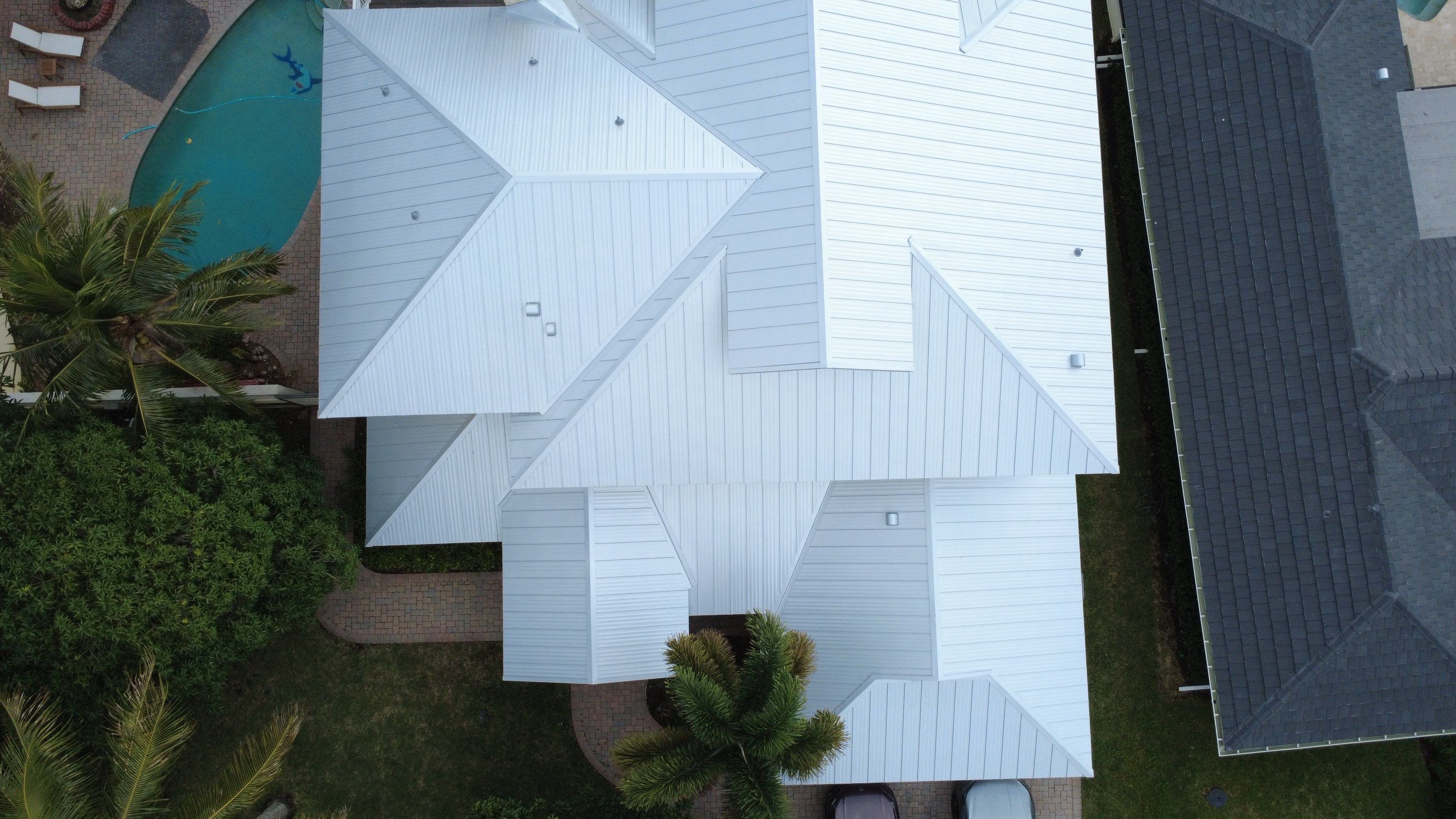 Residential Roofing Installation using 1" Nail strip metal roof by BLUES BROTHERS ROOFING