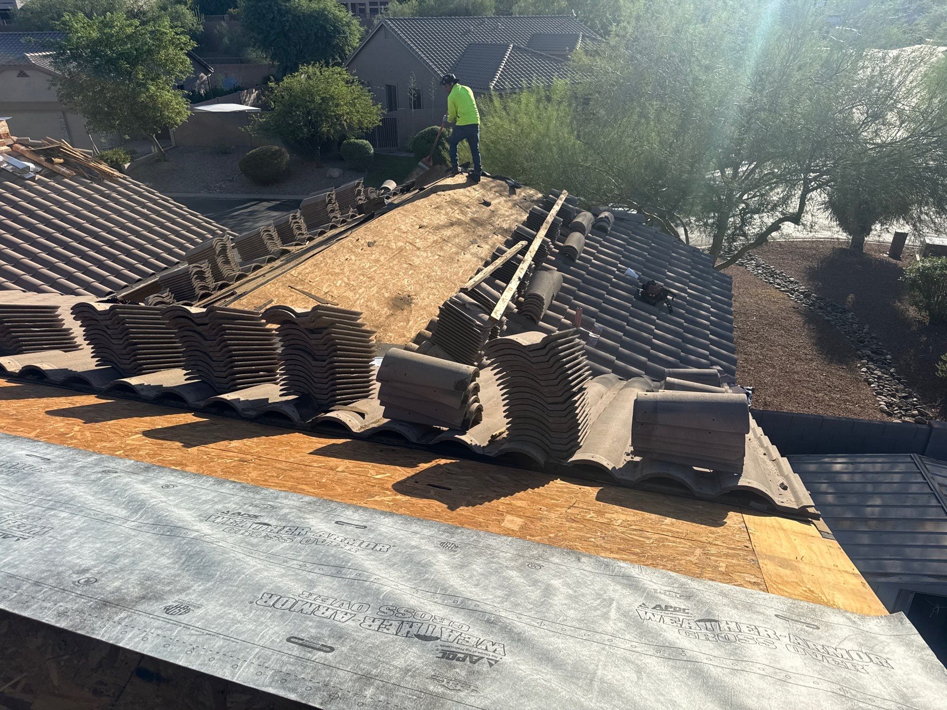 Mesa, AZ Concrete Tile Roof Underlayment Replacement by APM Builders LLC