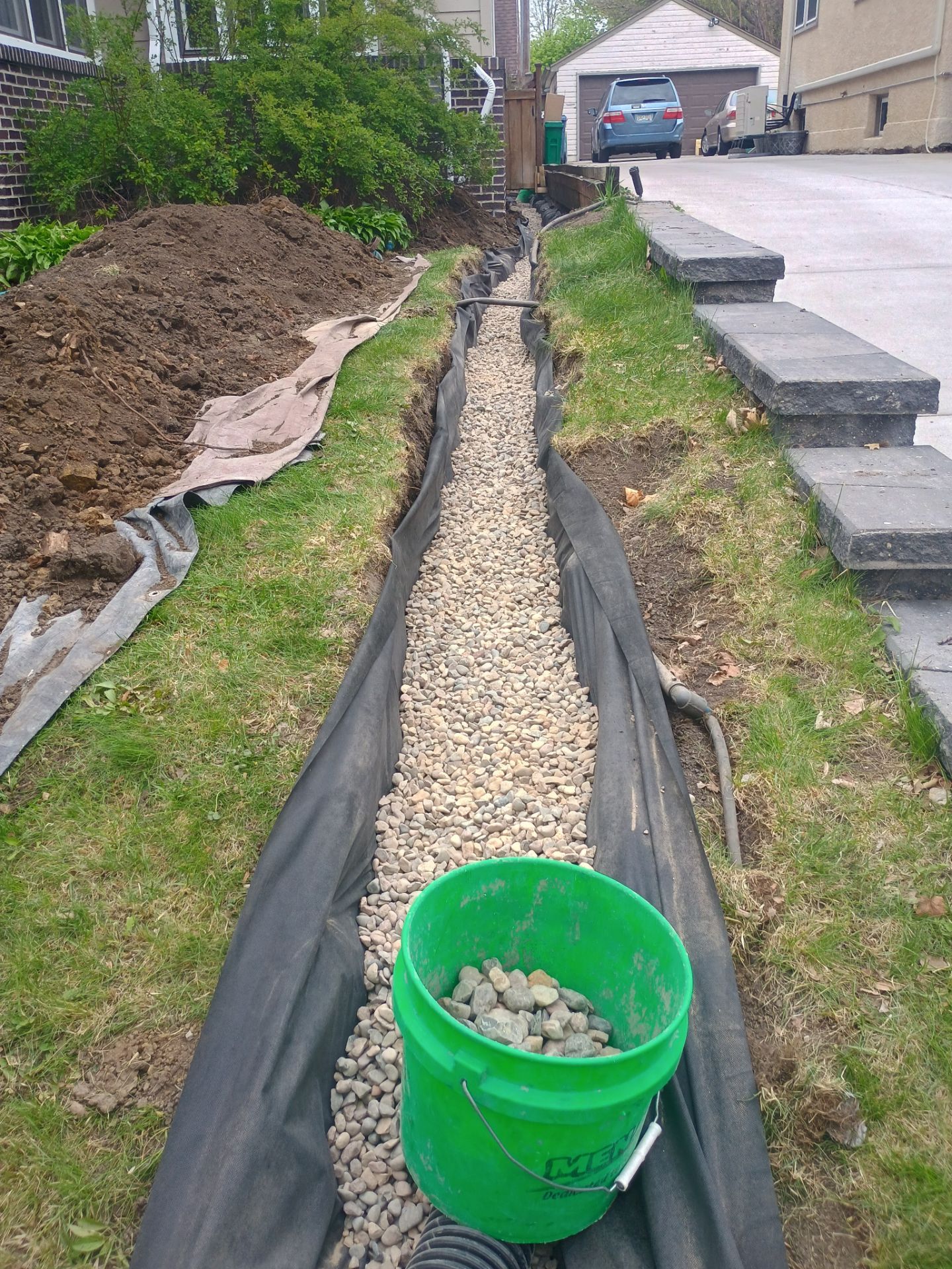 Foundation Drainage Board & French Drain in Southwest Minneapolis by Waterproofing Northeast