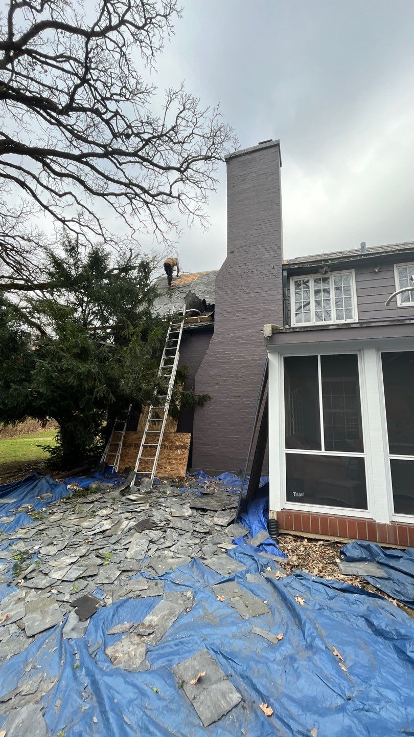 Slate Roof Removal using Atlas Storm Master Slate by Total Exteriors