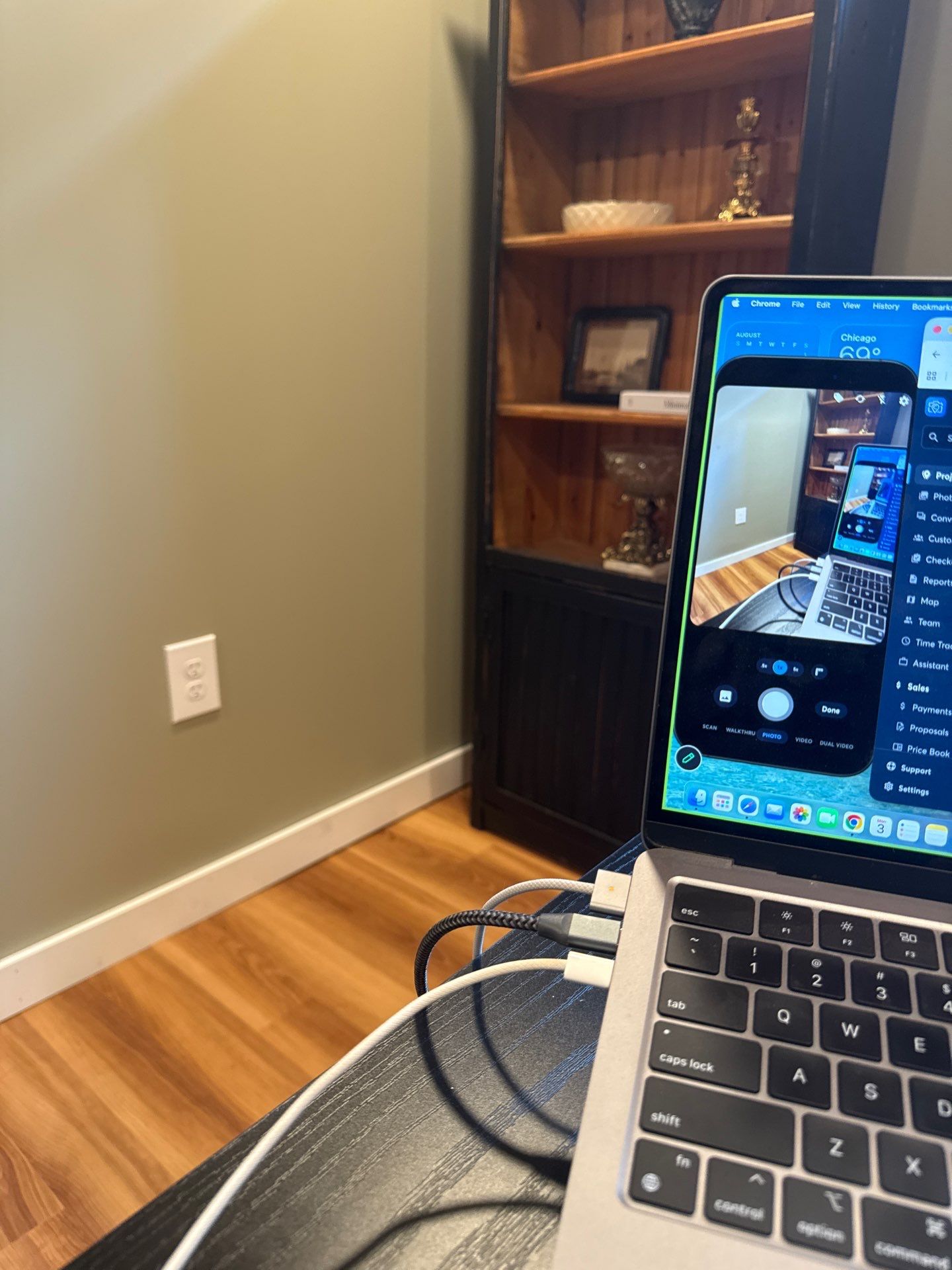 Home Office Electrical Outlet Replacement and Interior Updates in Lincoln by CompanyCam Sales Demo