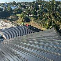 24ga 1.5" Mechanical Seam Matte Black  by Total Roofing System The Metal Roof Experts