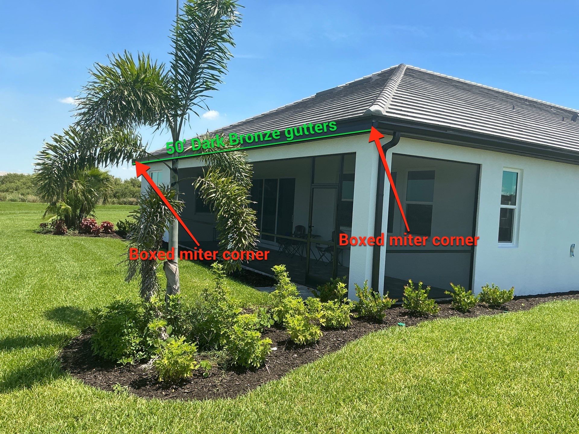 Modern Black Bronze Seamless Gutters for a Stylish Home by Gutter Professors