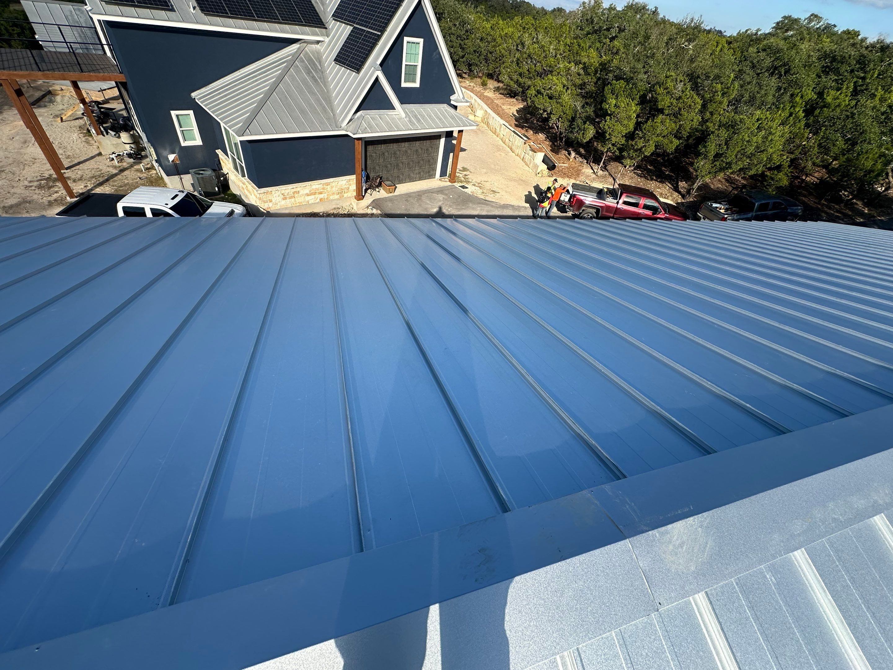 Metal Repairs & Gutter Install by First Out Roofing 