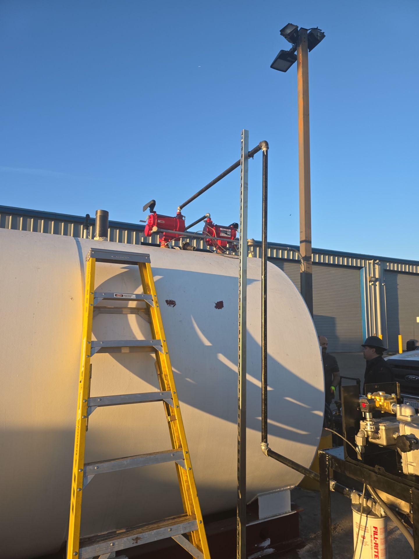 Outdoor Water Tank Installation & Piping Setup by Us Plumbing 