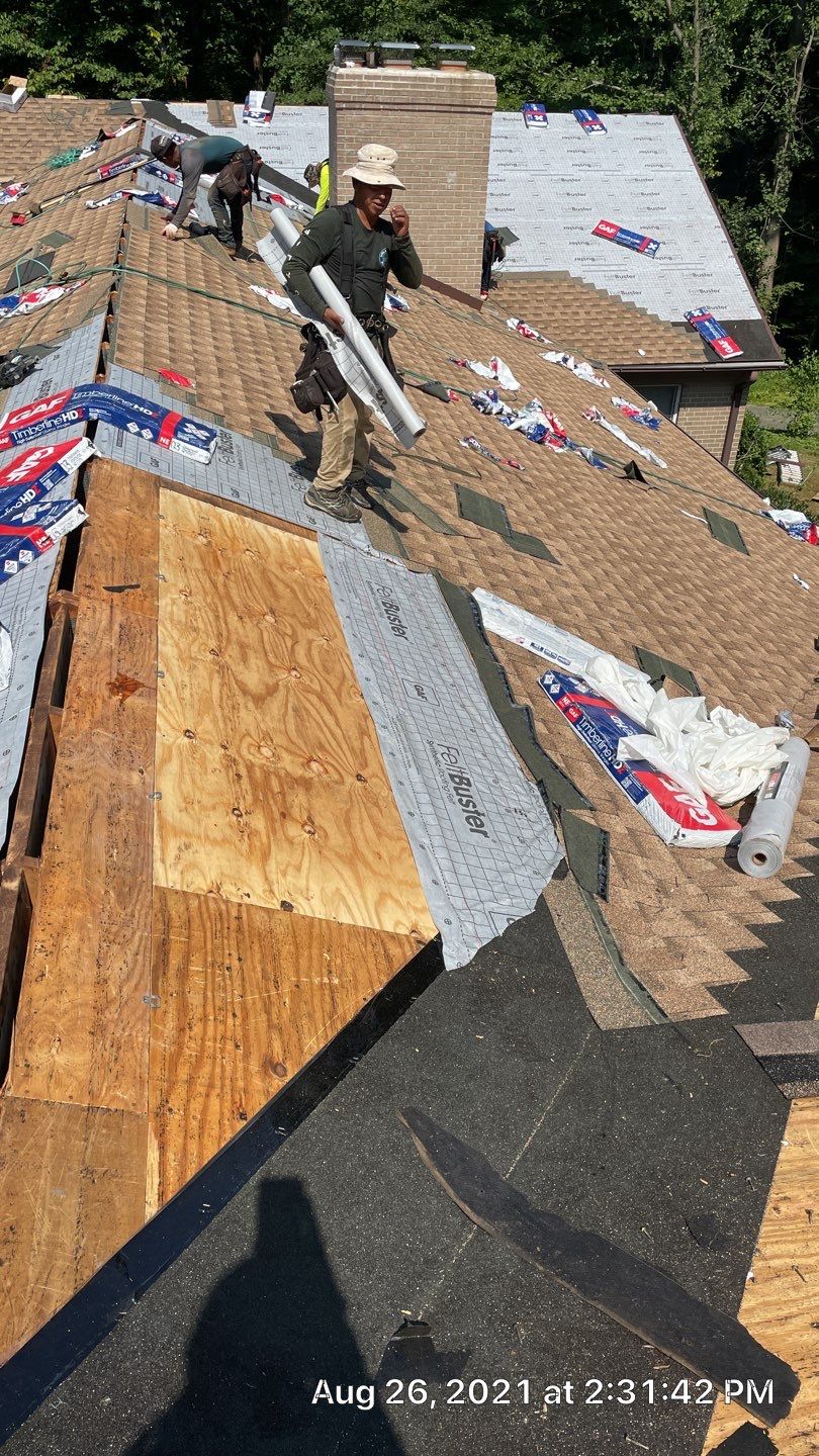 Roof Replacement using GAF Timberline HDZ by American Home Contractors