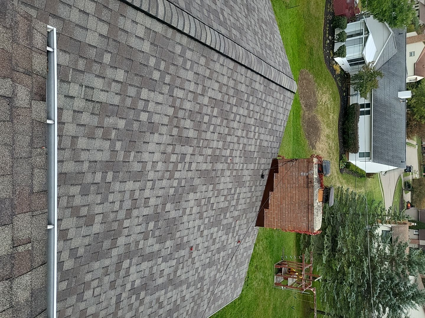 ATLAS PINNACLE COLOR: WEATHERWOOD DRIP EDGE: WHITE by Eagle Eye Roofing