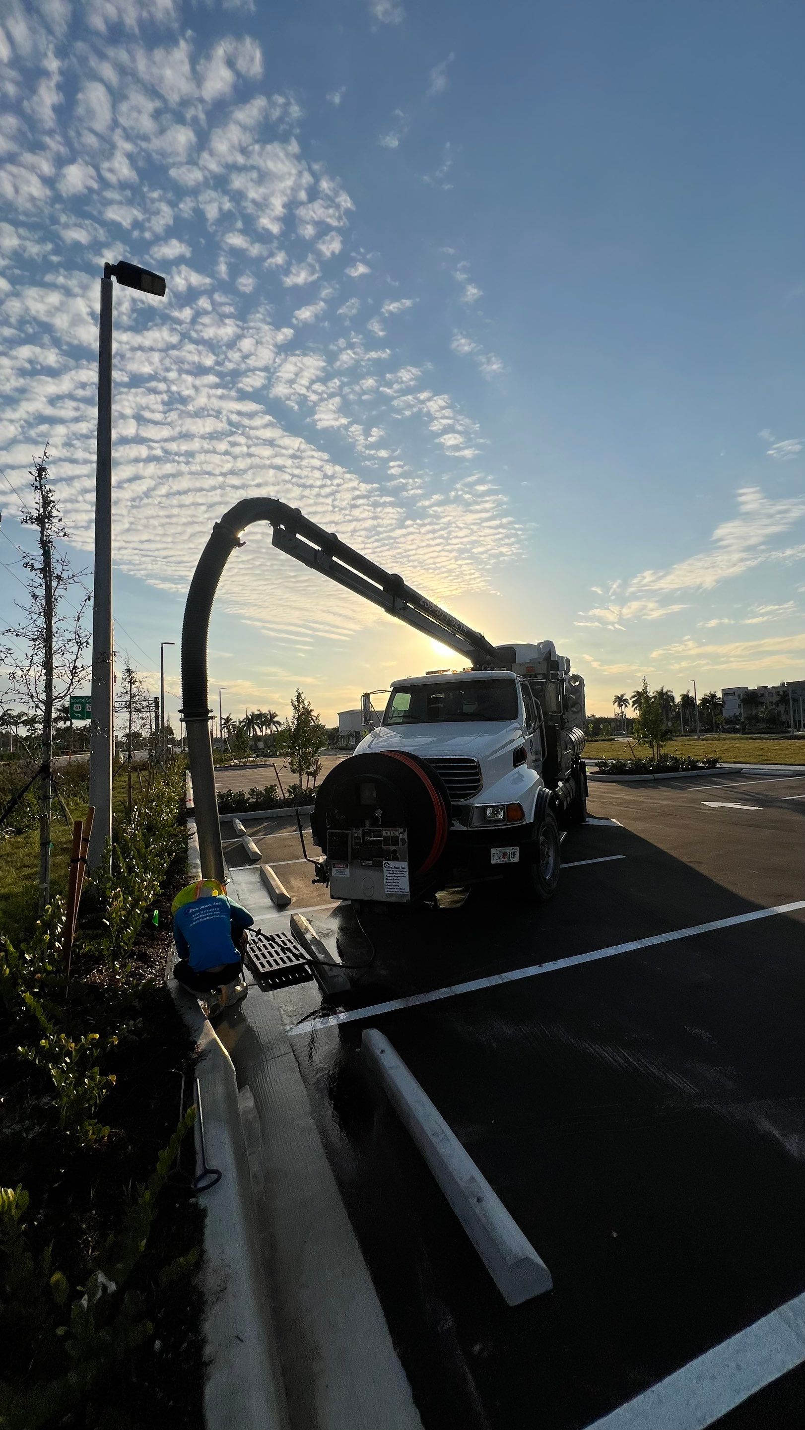 New Construction Commercial Parcel Stormwater System Cleaning by APS Power & Water