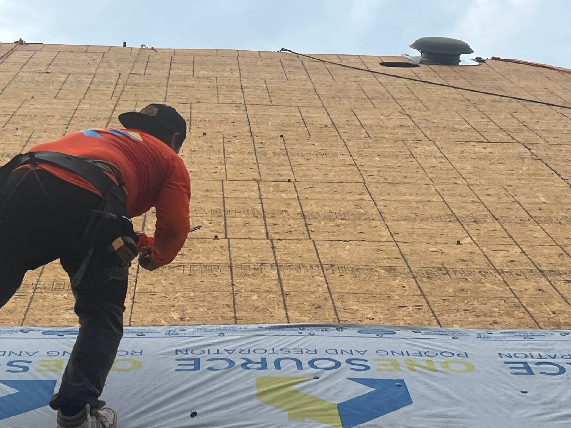 Residential Roofing Installation using GAF Timberline HDZ Charcoal by OneSource Roofing and Restoration