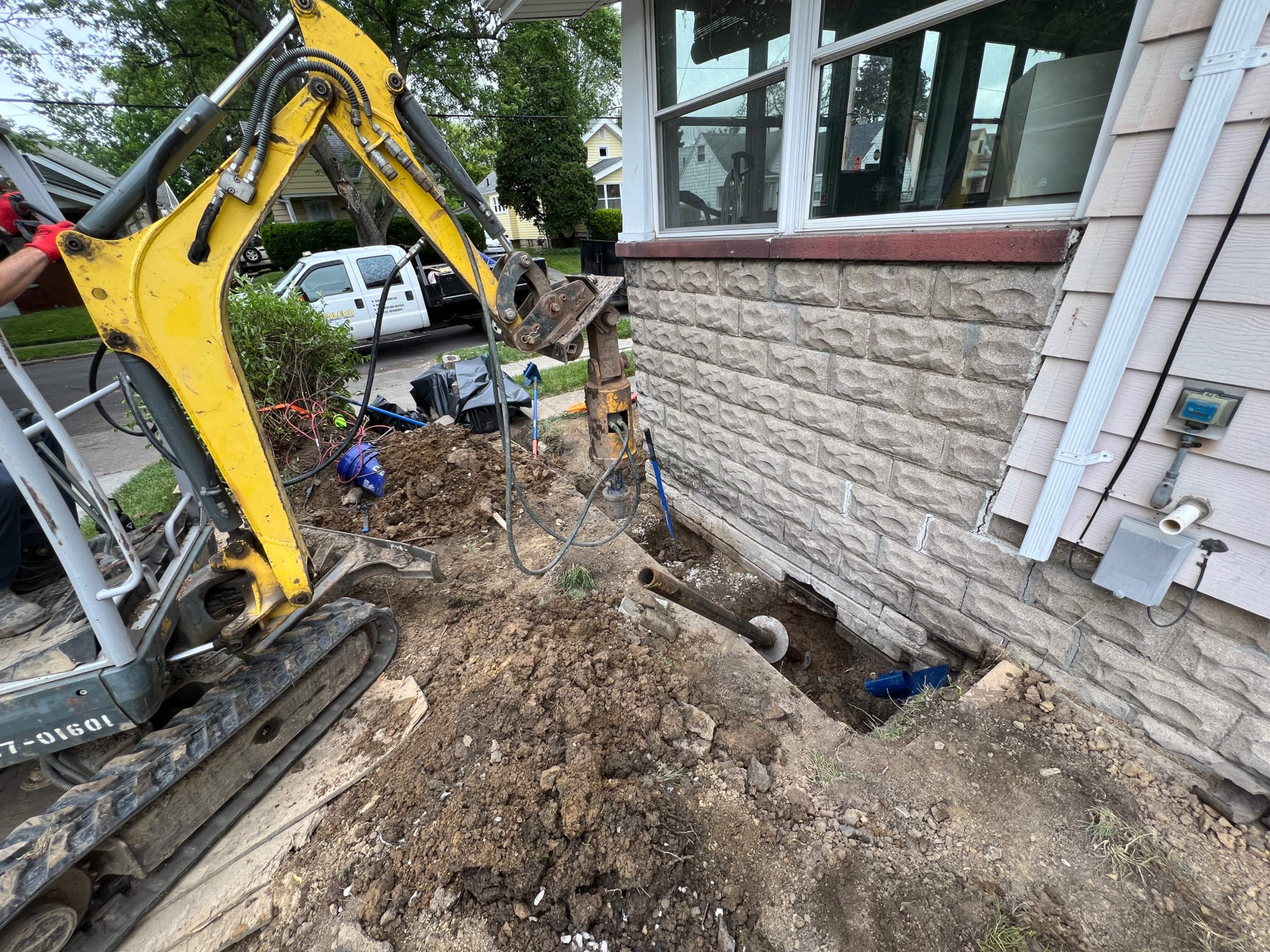 Helical Piers using Helical Deep Foundation Footings by Toledo Basement Repair