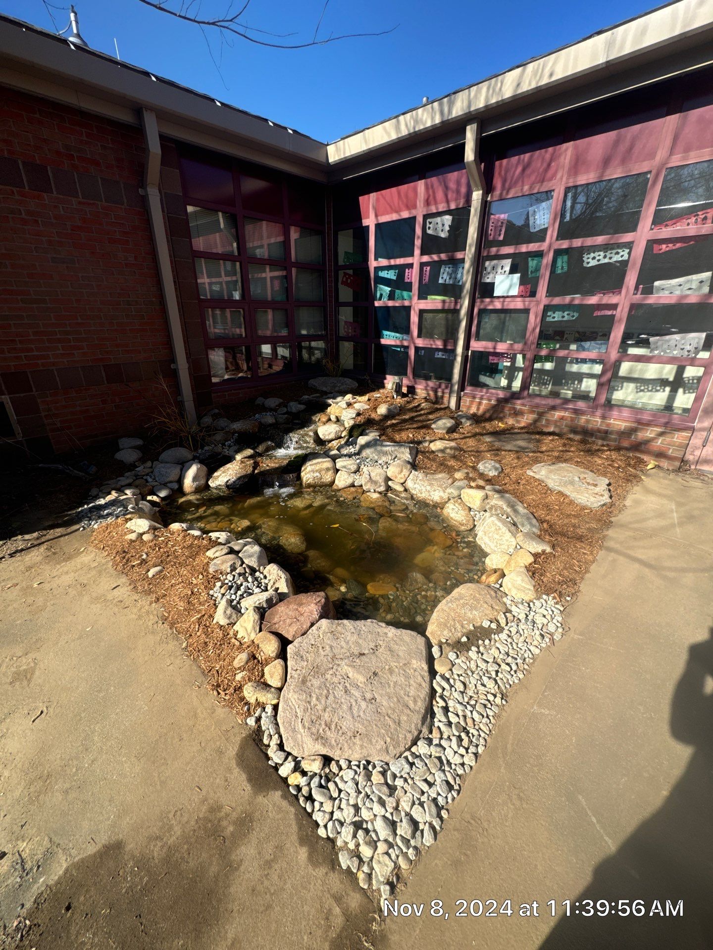 Deerfield Elementary School Koi Pond Build by Wicked Water Gardens