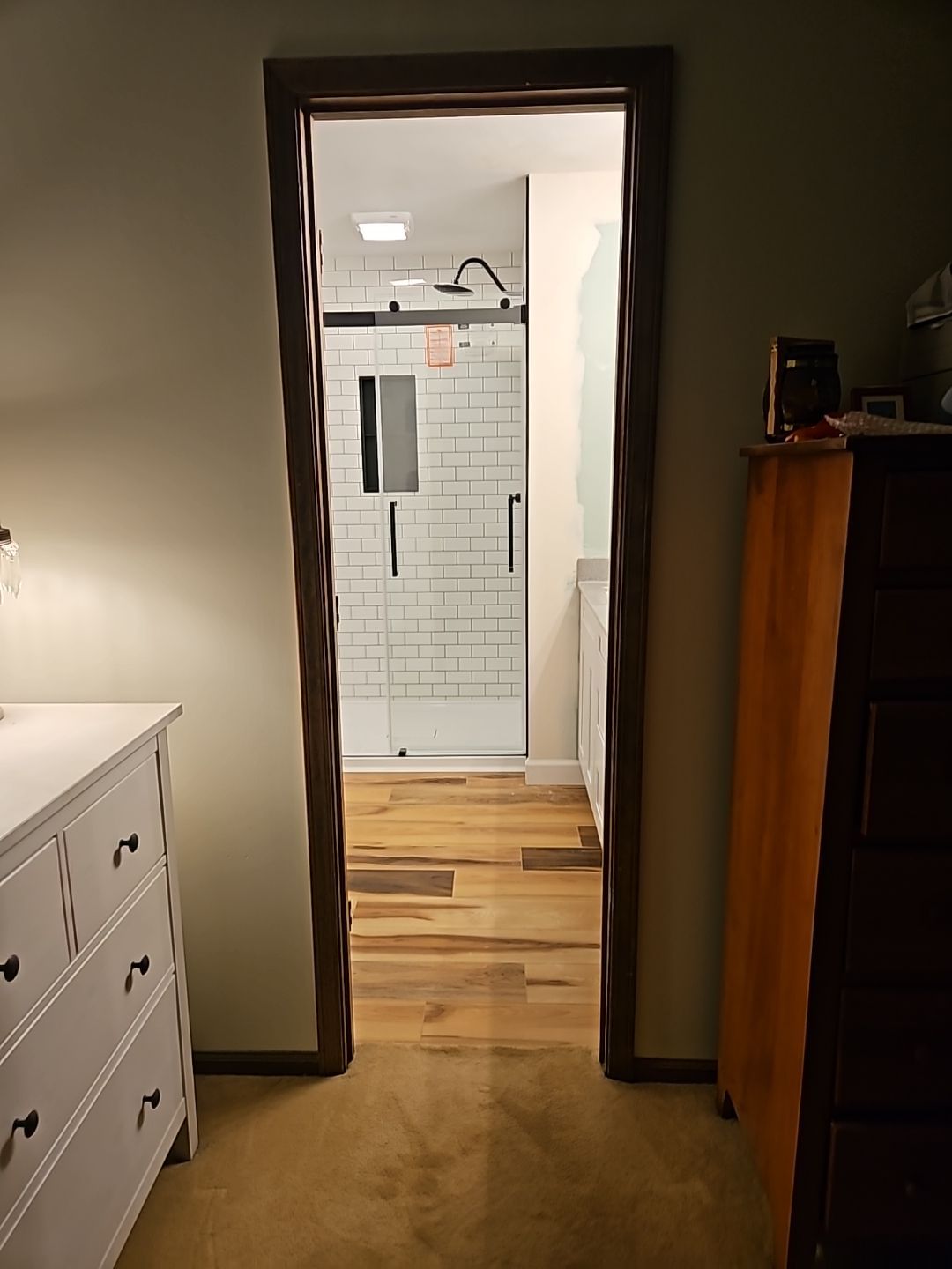 Full Bathroom Remodel, customer painting themselves by The Shower Company