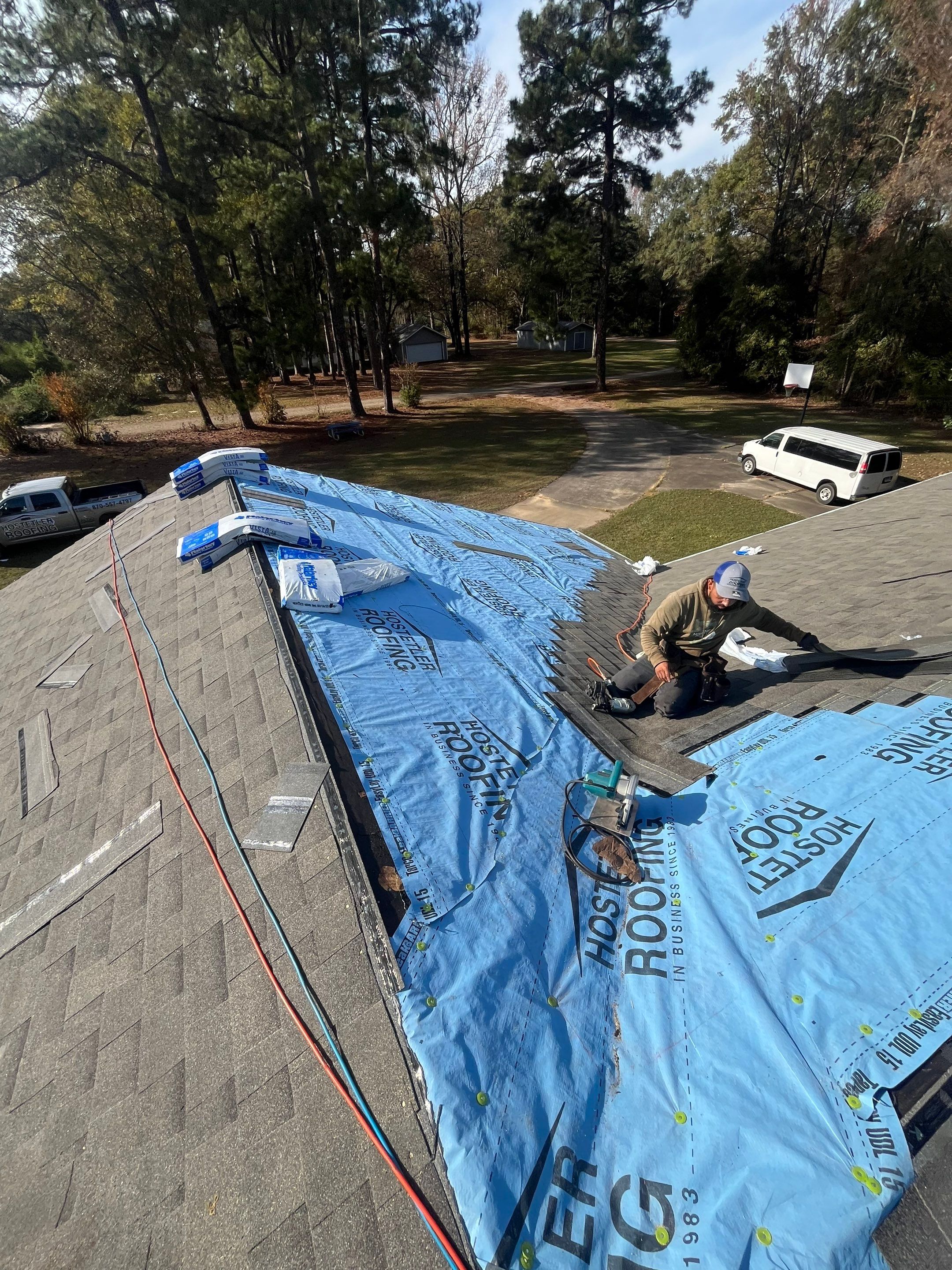 Residential Roofing Repair using Malarkey Vista: Weathered Wood  by Hostetler Roofing