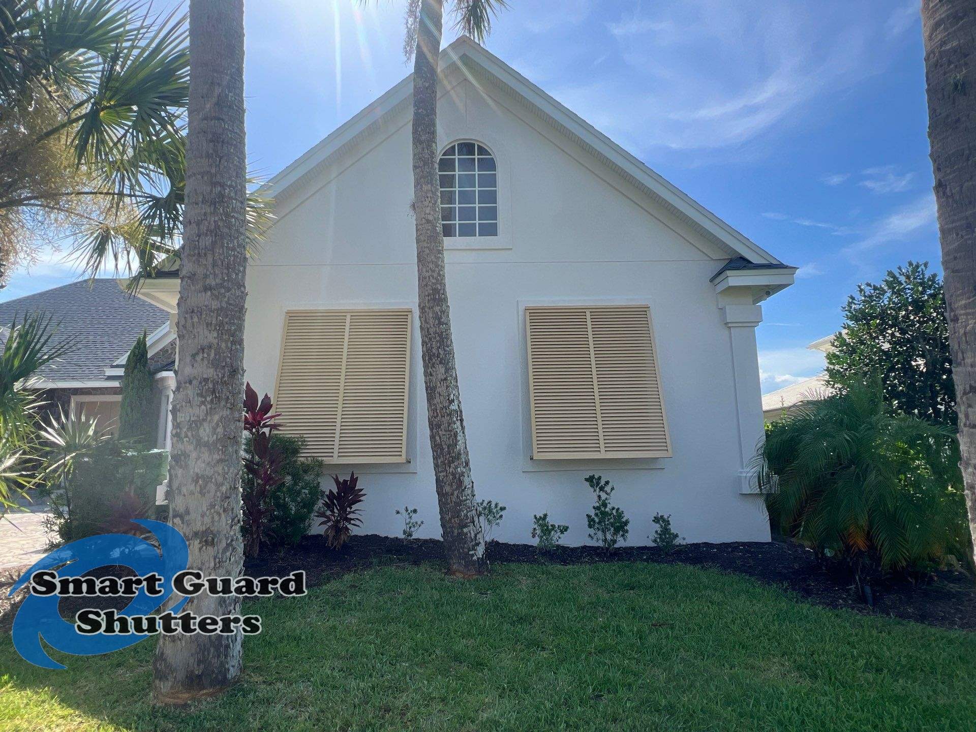 Decorative Bahamas in Beige  by Smart Guard Shutters