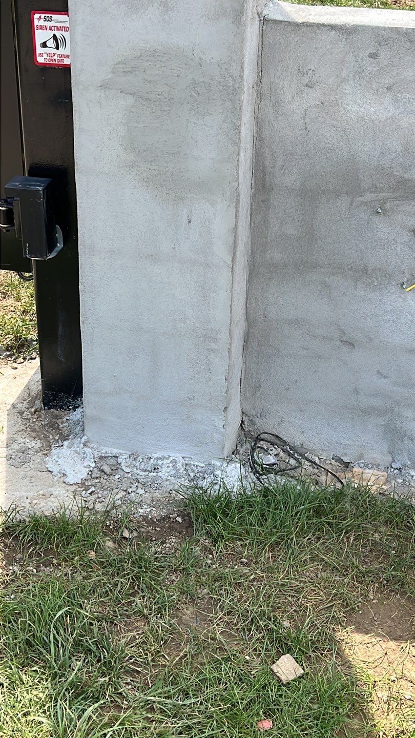 Fence / Retaining Wall using Block then parge by ACE Waterproofing & Basement Solutions