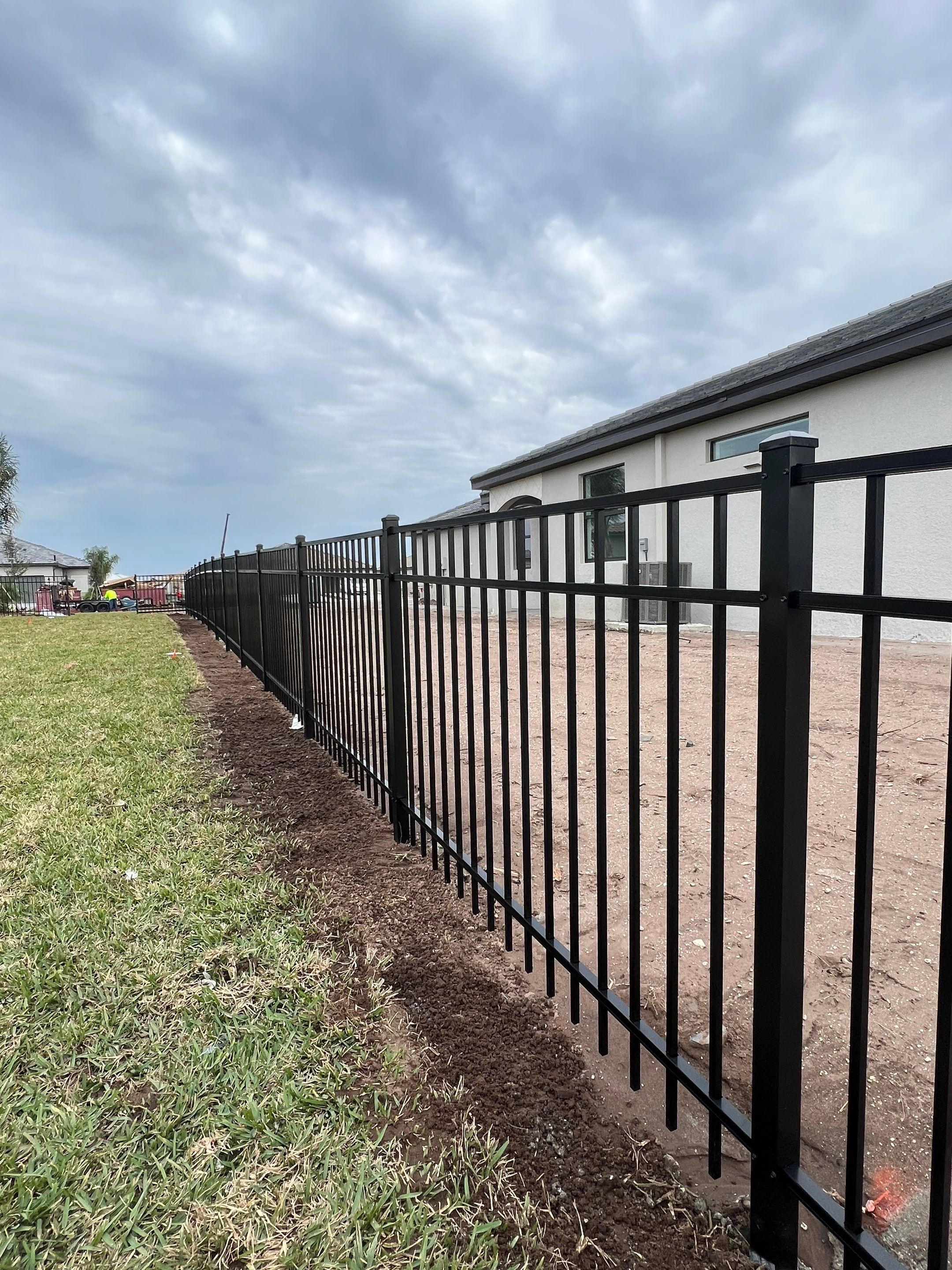 Aluminum Fence Installation using Black 3 Rail Aluminum Fence by Asap fence and gates, LLC