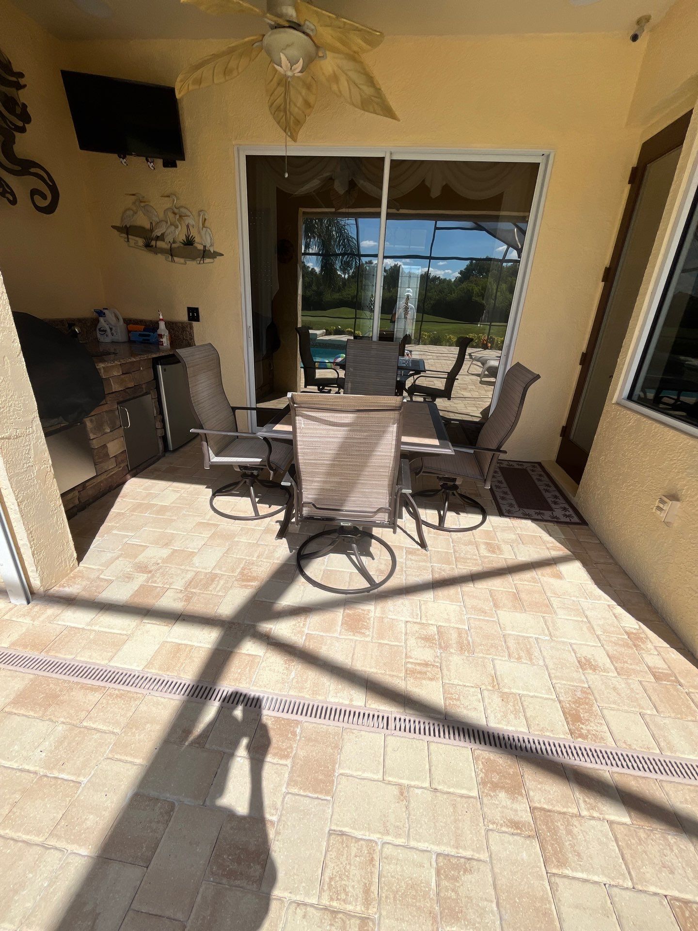 Custom Tan Paver Pool Deck and Patio in Sun City Center by Supreme Paver Experts