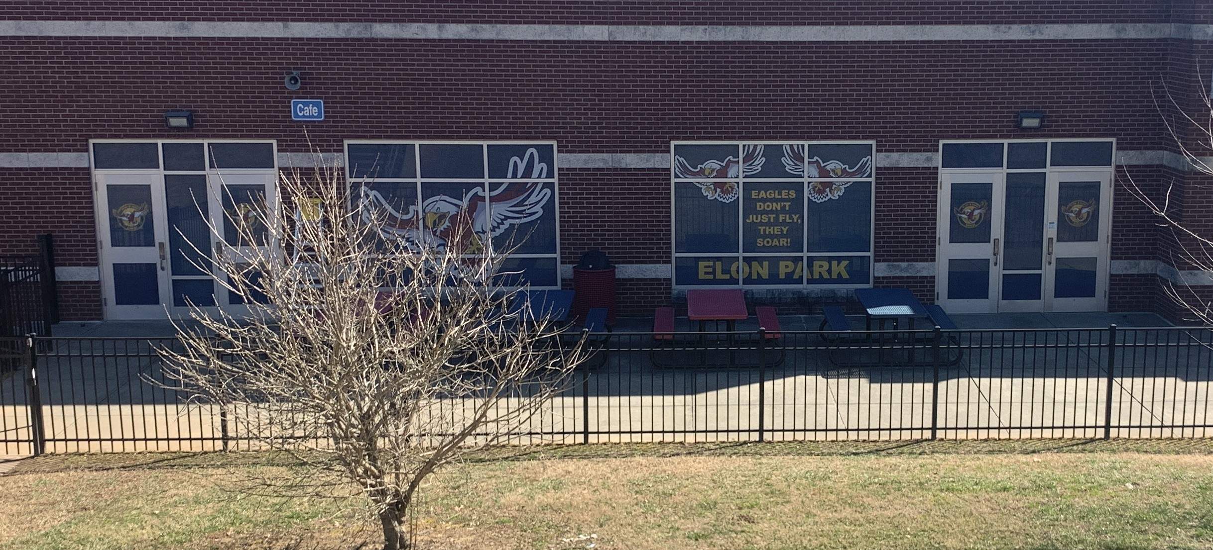 Elon Park Elementary - Window Safety Film Installation with Custom Graphics by QC Signs and Graphics