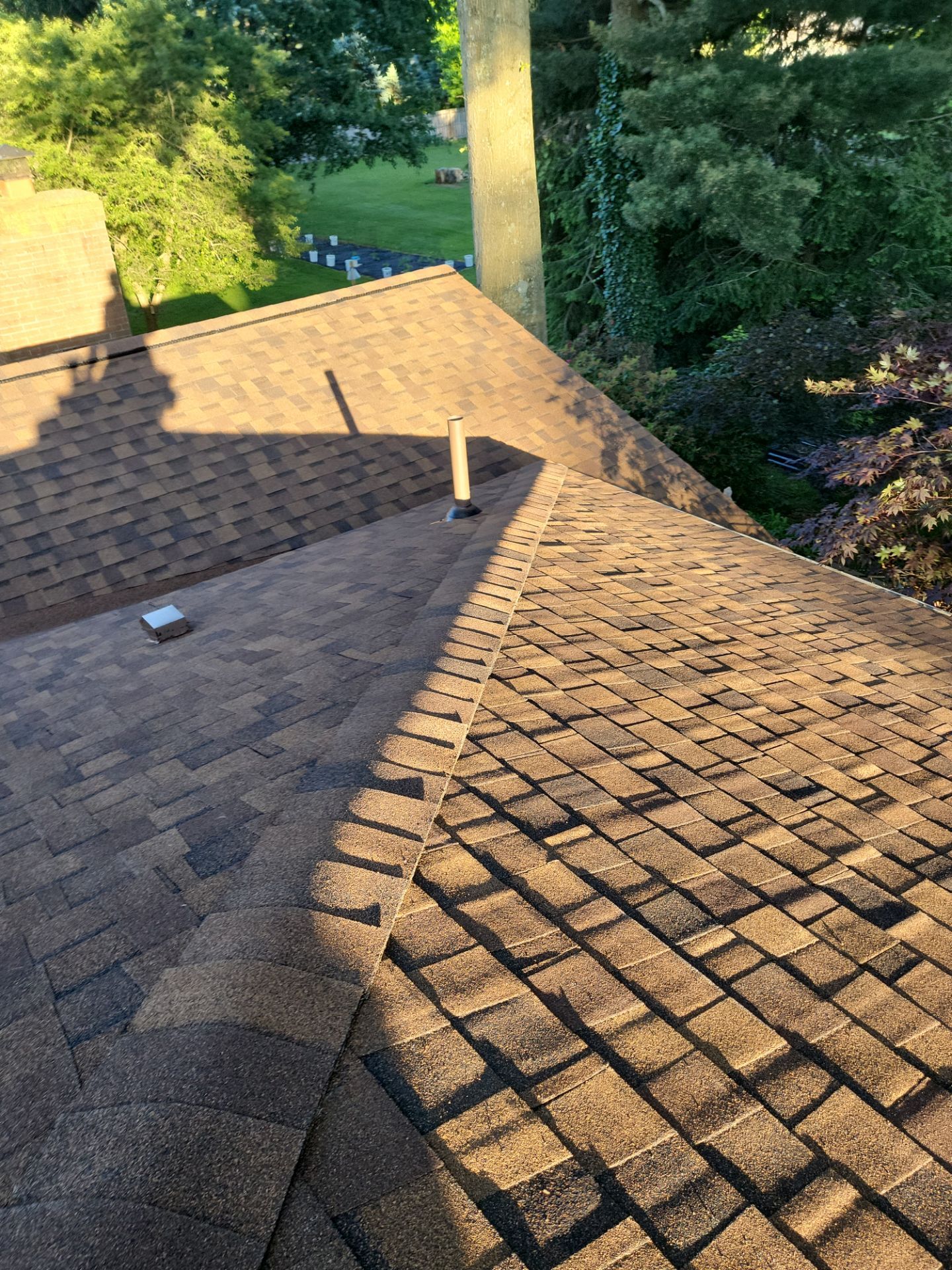 Atlas Pinnacle, Color, Burnt Hickory, Drip Edge, Color, Royal Brown by Eagle Eye Roofing