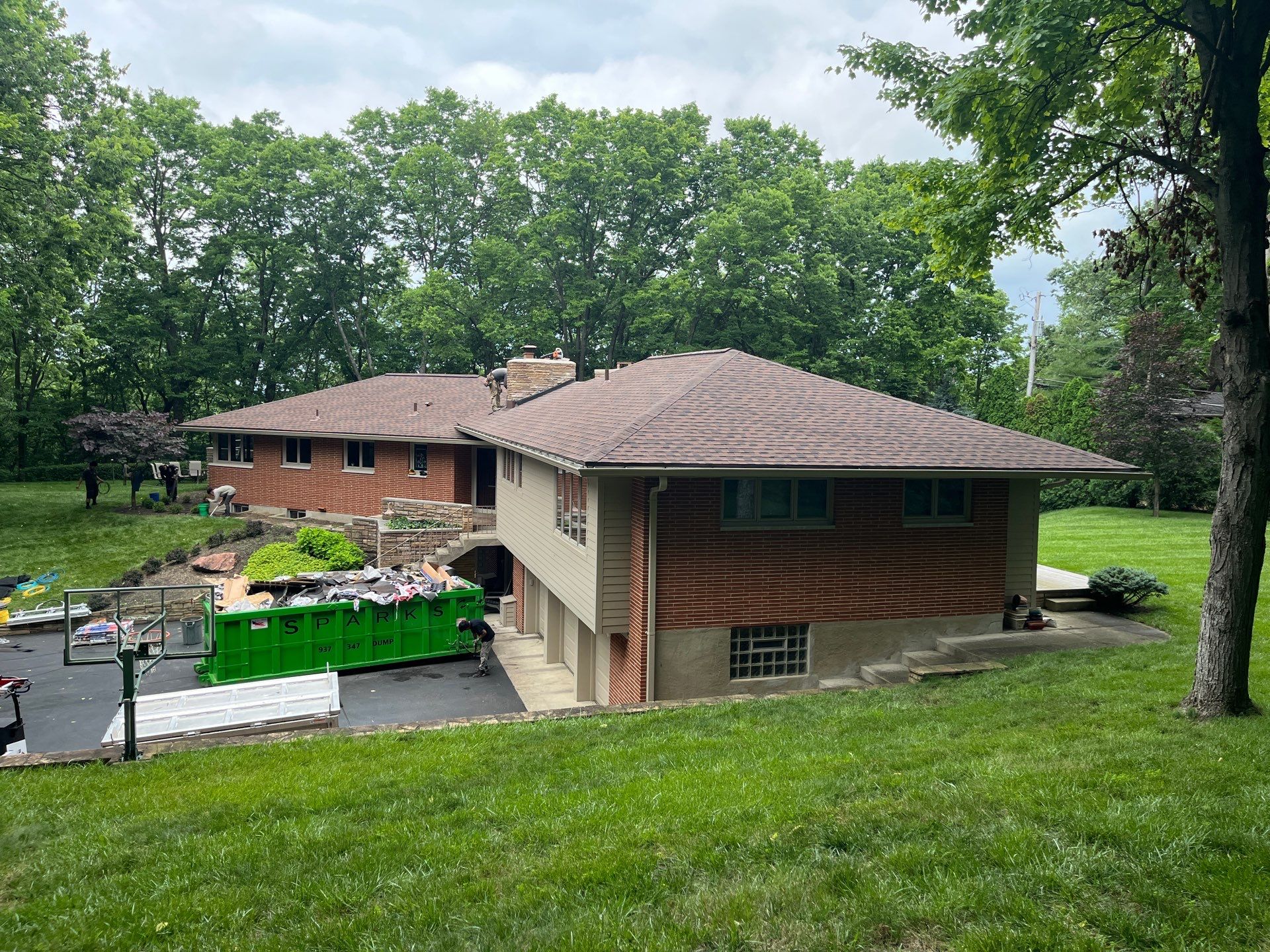 Residential Roofing Installation using GAF HDZ Hickory  by Nitro Roofing and Construction