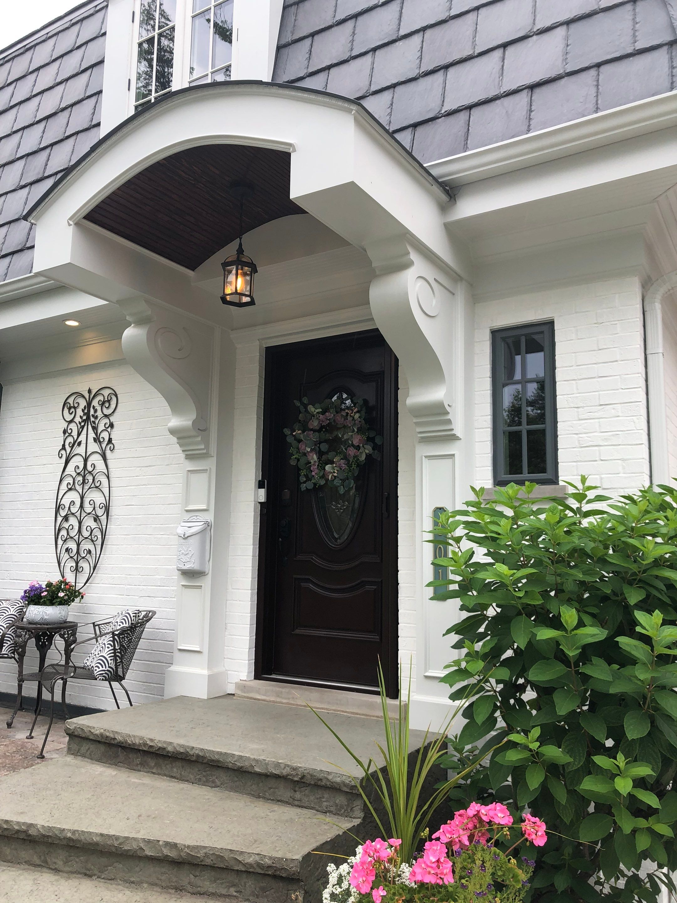 Elmhurst Home Exterior Renovation with Hardie Siding and New Portico by Great American Exteriors
