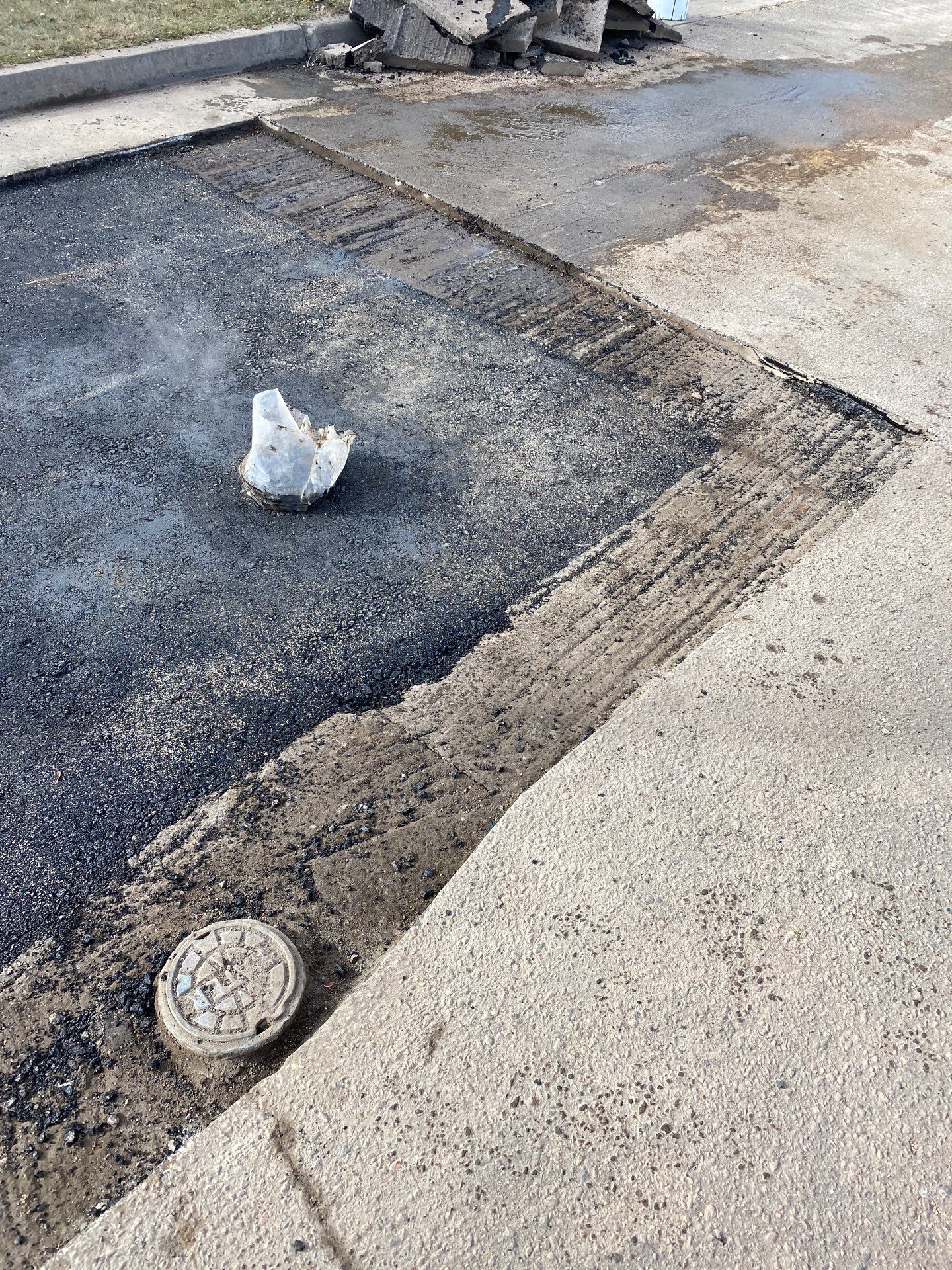 Asphalt Patching for underground project Colorado Mills by DMH Site Services