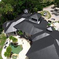 .032 Aluminum 1.5" Mechanical Seam Matte Black  by Total Roofing System The Metal Roof Experts