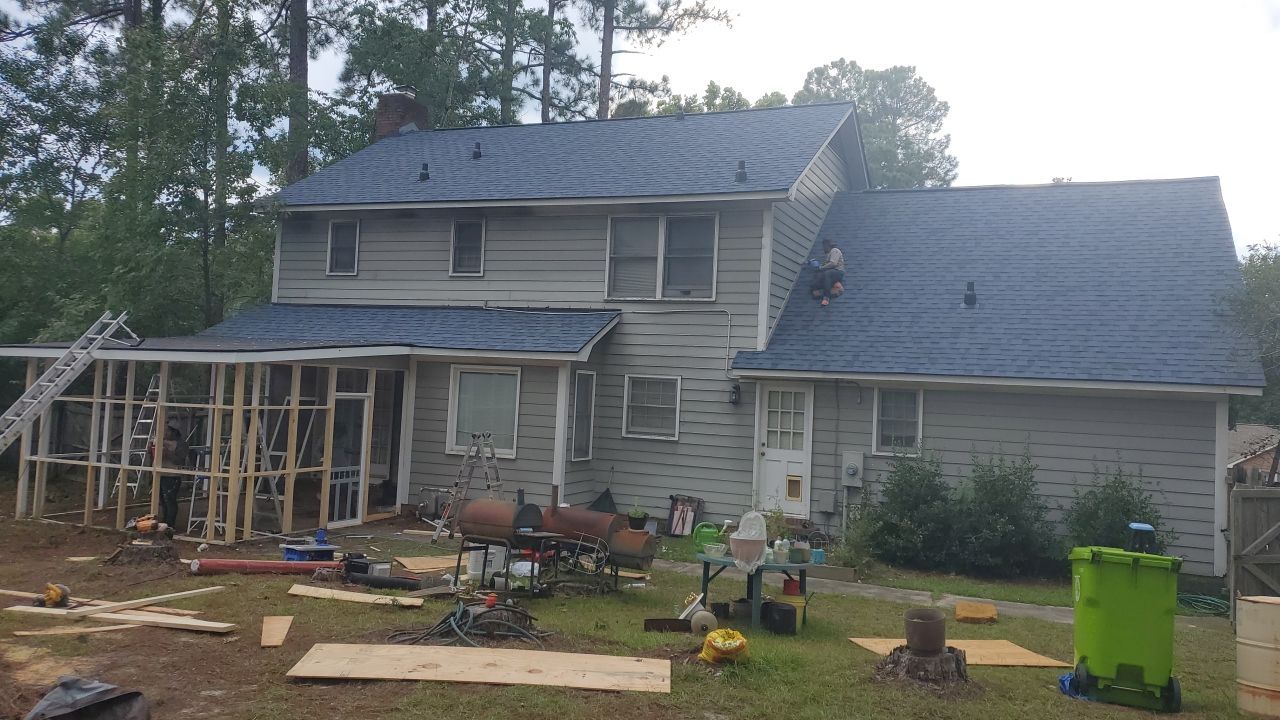 Residential Roofing and Porch Rebuild using Owens Corning Duration Shingles by Indigo State Roofing