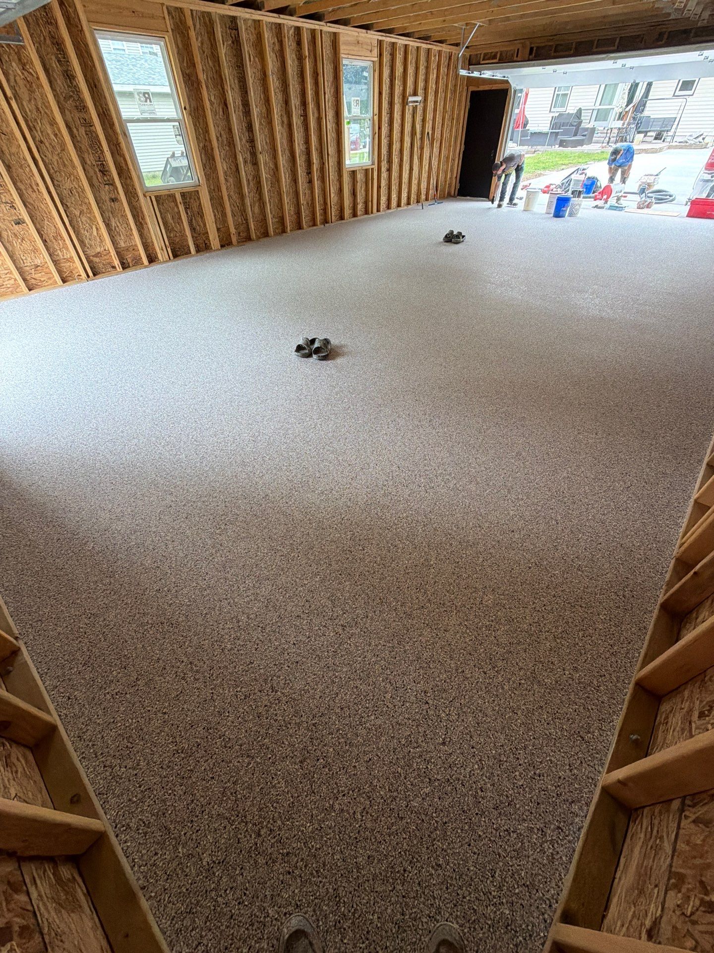 Multi-Color Epoxy Flake Floor Coating for Grandville Garage by Gordon Painting
