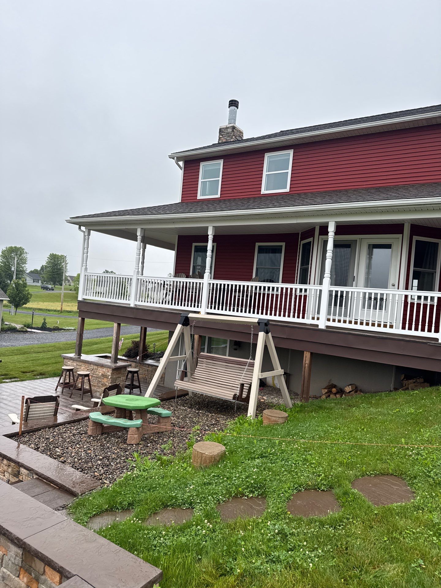 Covered Deck Addition With Custom Gable Roof in Tower City by Esh Builders