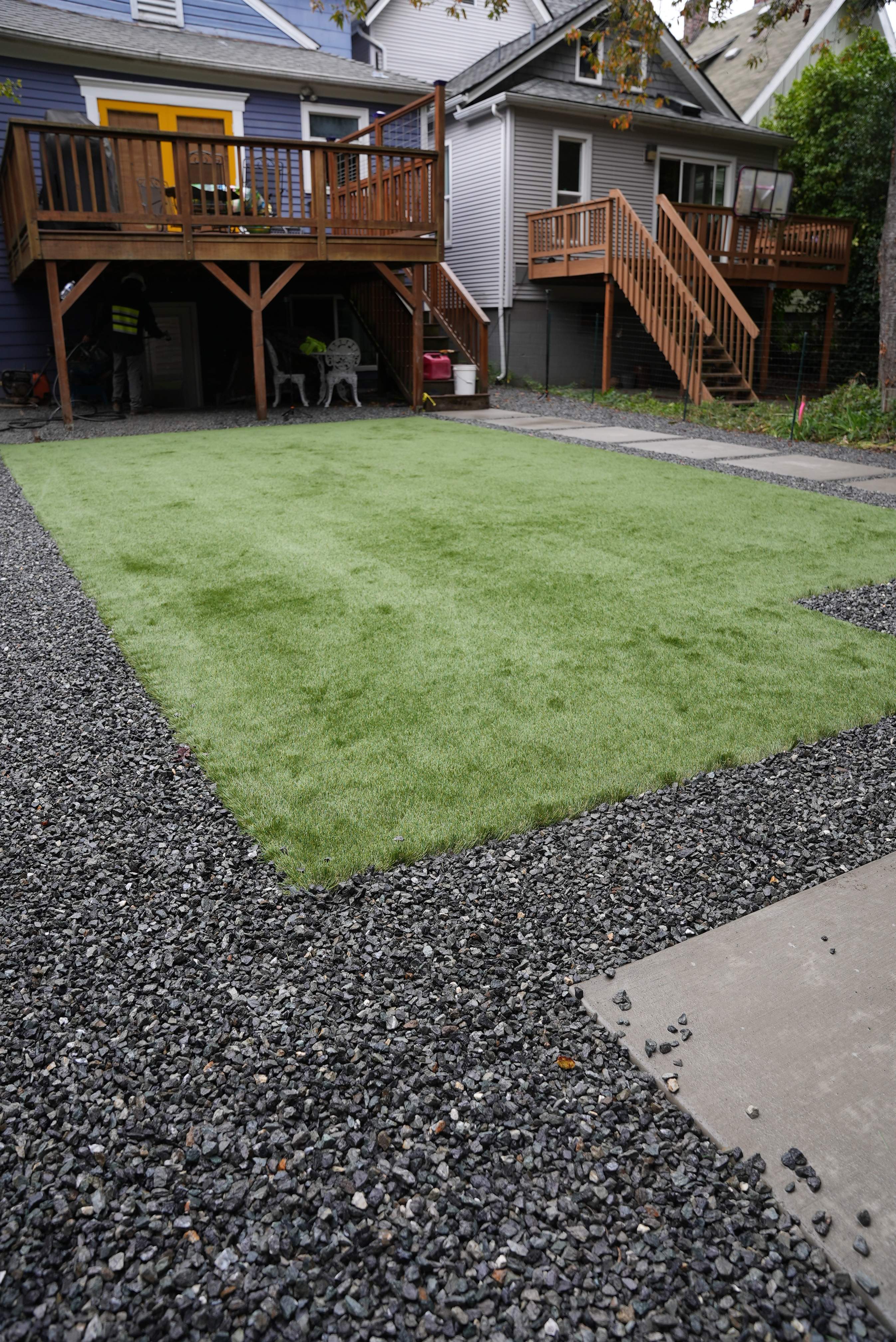 Turf Installation, Retaining Wall & Concrete Walkway | Seattle  by Jireh Asphalt & Concrete Inc 