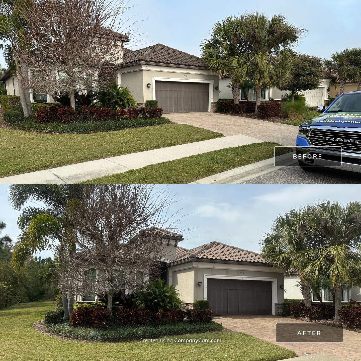 Concrete Tile Roof, Paver Pool Deck, Screen Enclosure & Driveway Cleaning in Artisan Lakes Esplanade, Palmetto, FL | Sunshine AquaWash by Sunshine AquaWash