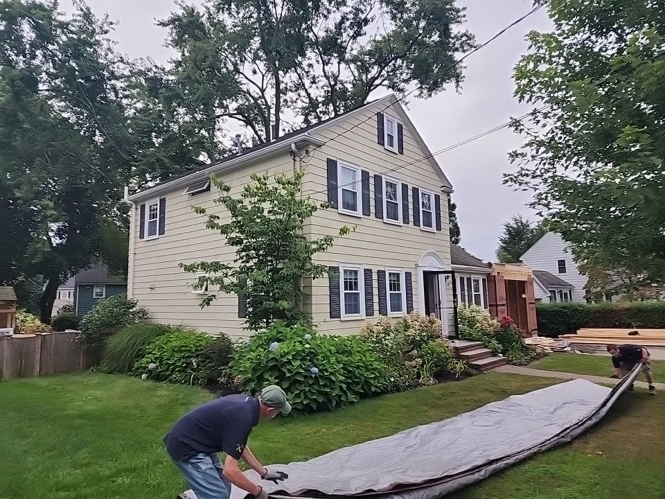 Siding and Roof for house with new addition in Milton, MA by UBrothers Construction