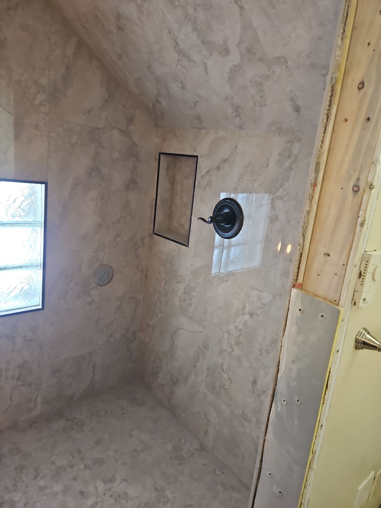 Shower Remodel & Ceiling Restoration – Correcting Water Damage and Rebuilding Right by Johnny Five Construction 