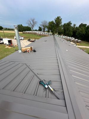 Metal Roofing using R-Panel Metal