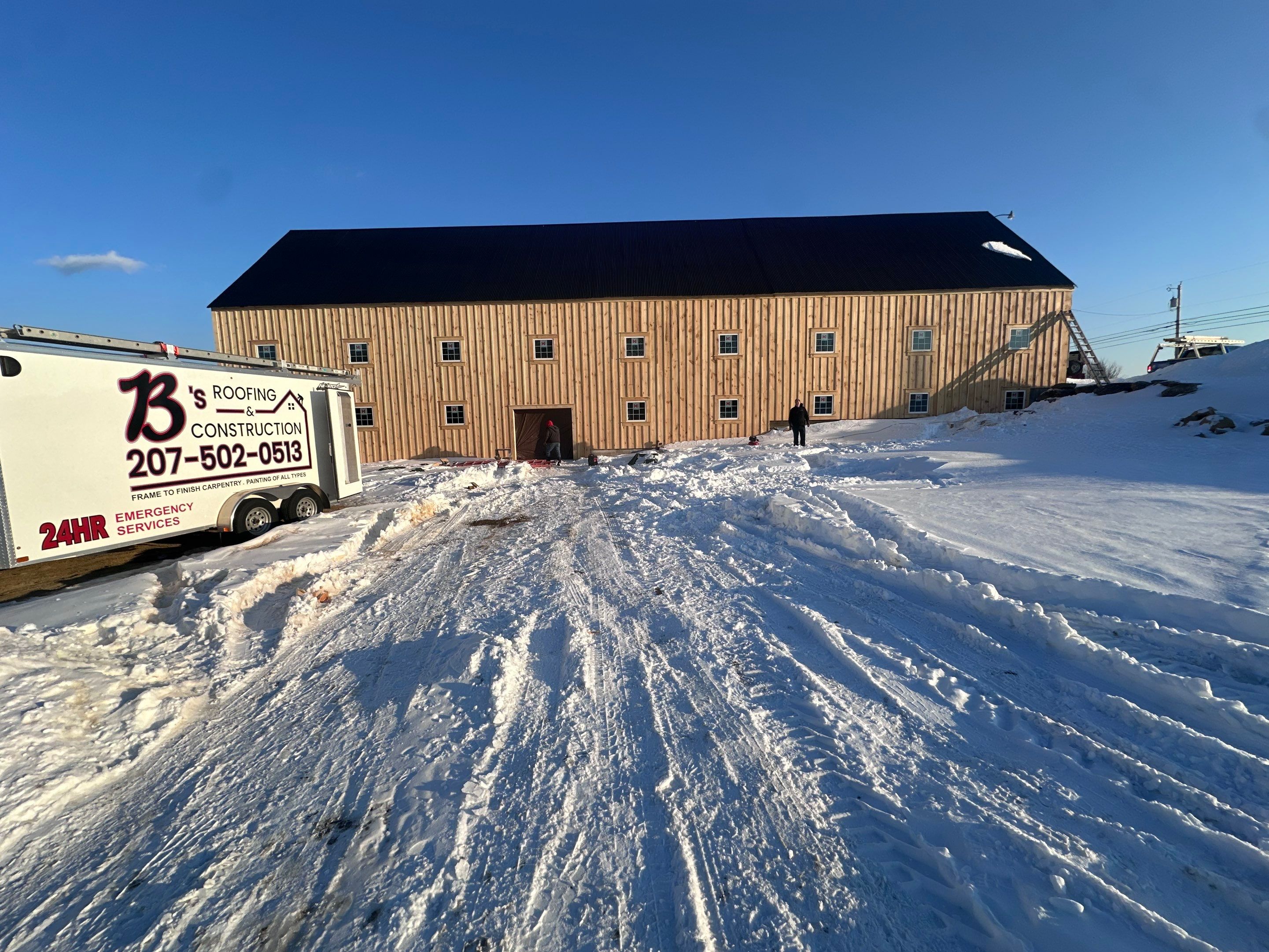 Barn Restoration and Board-and-Batten Siding Installation in Hansons Ridge by B's Roofing & Construction LLC